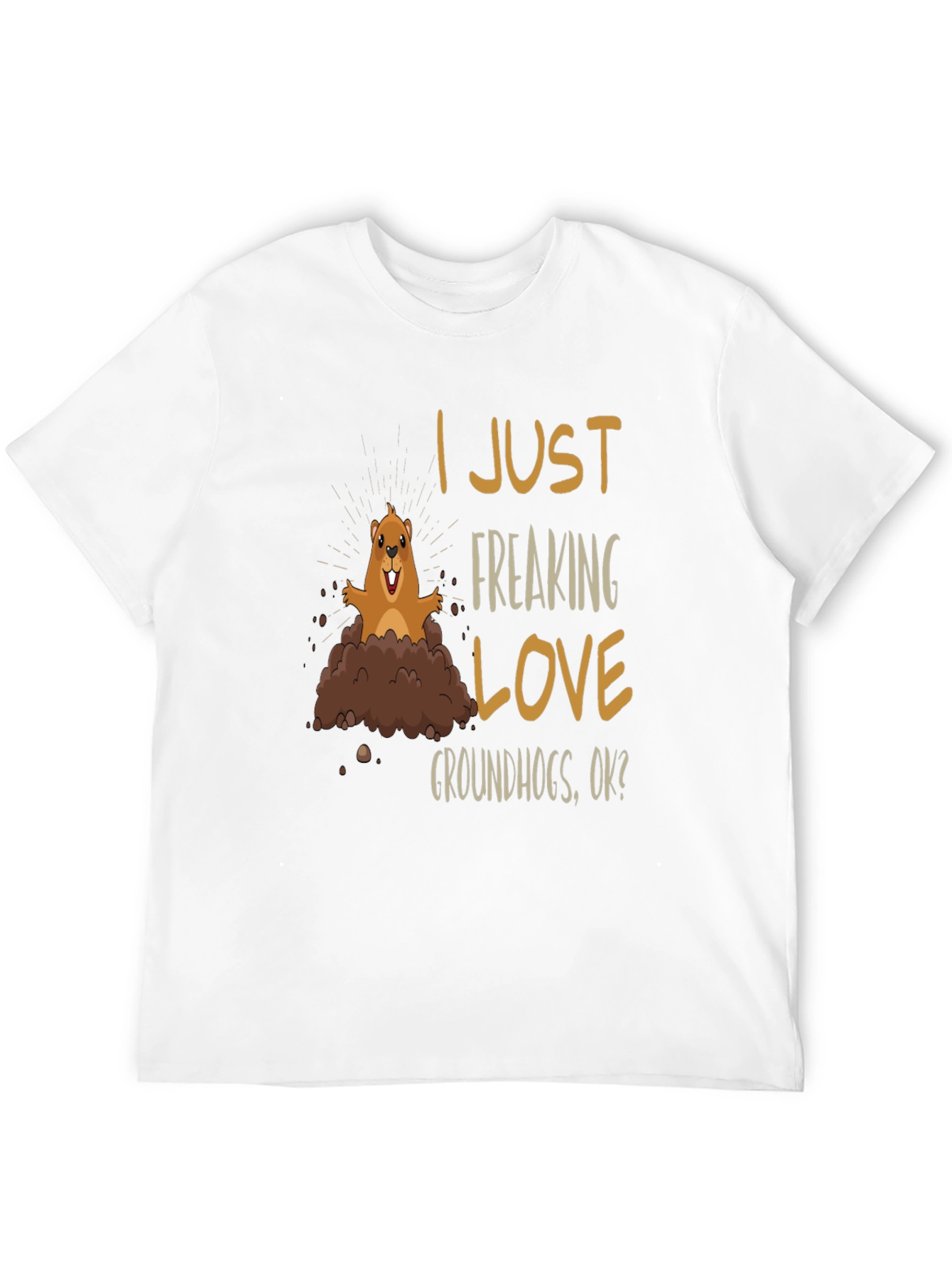Black I Love Groundhogs T-Shirt - Unisex Black Tee view 12