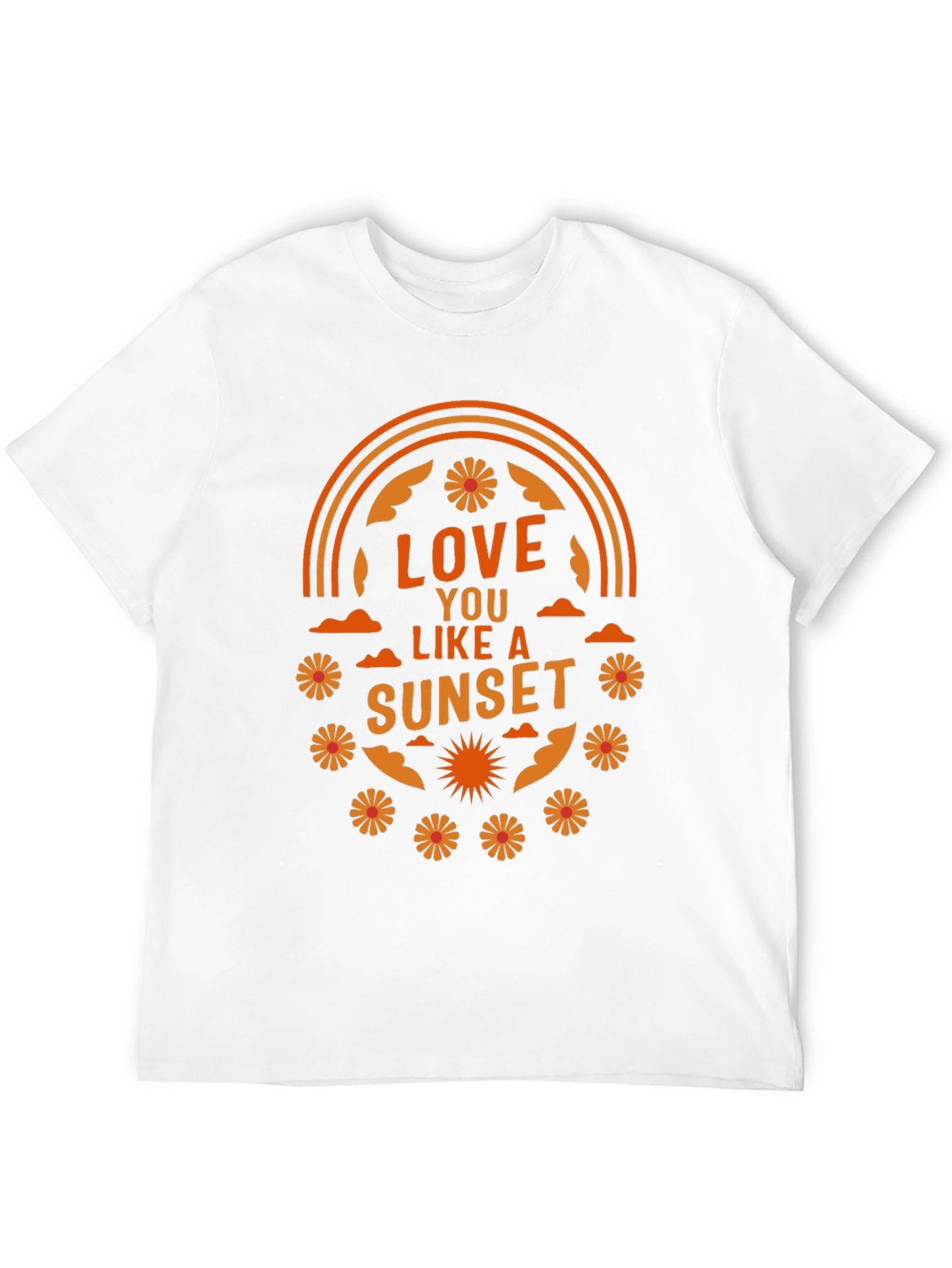 Black Love You Like a Sunset Graphic T-Shirt - Black view 12
