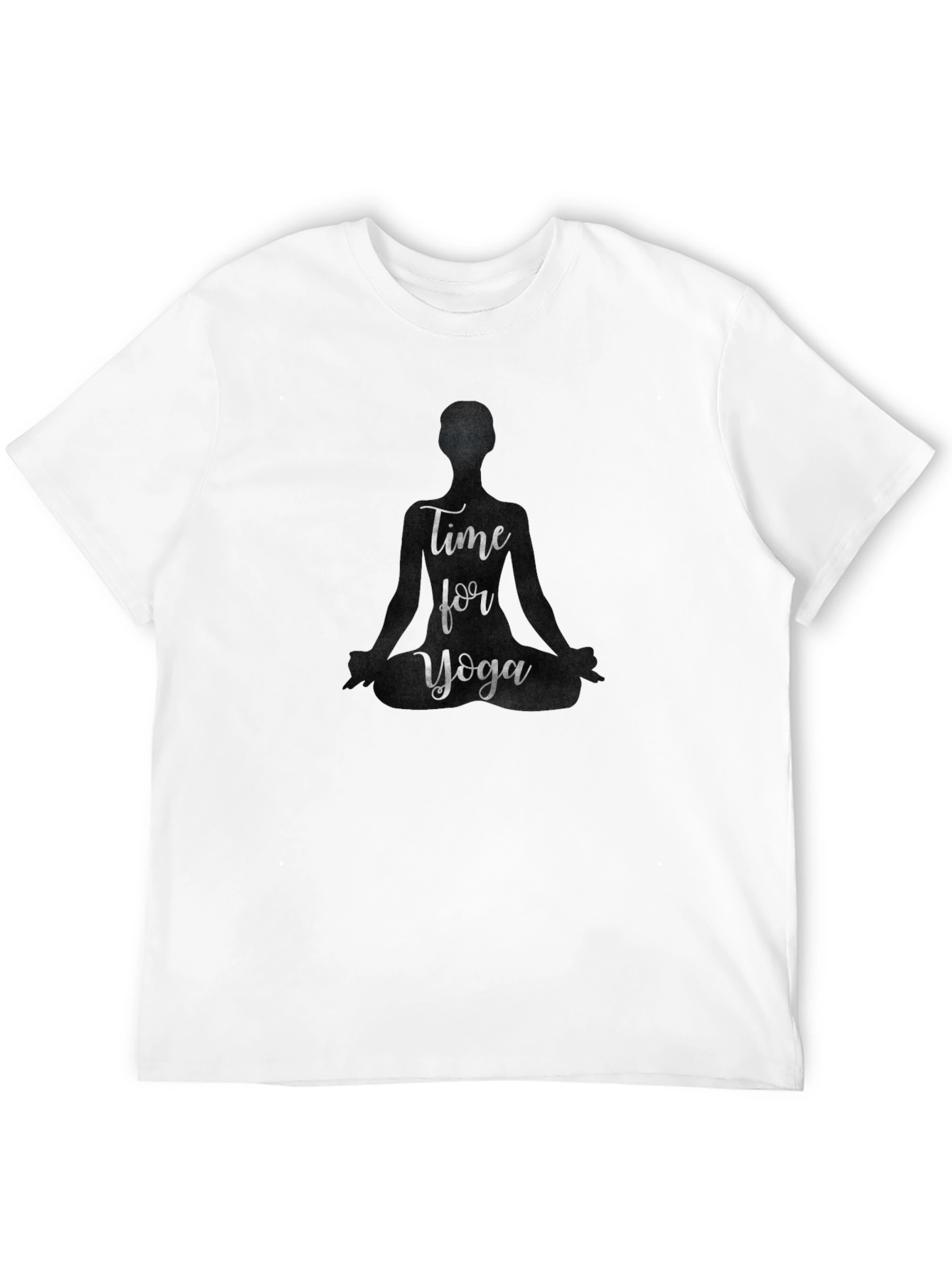 Black Time for Yoga Graphic Tee - Meditation T-Shirt view 12