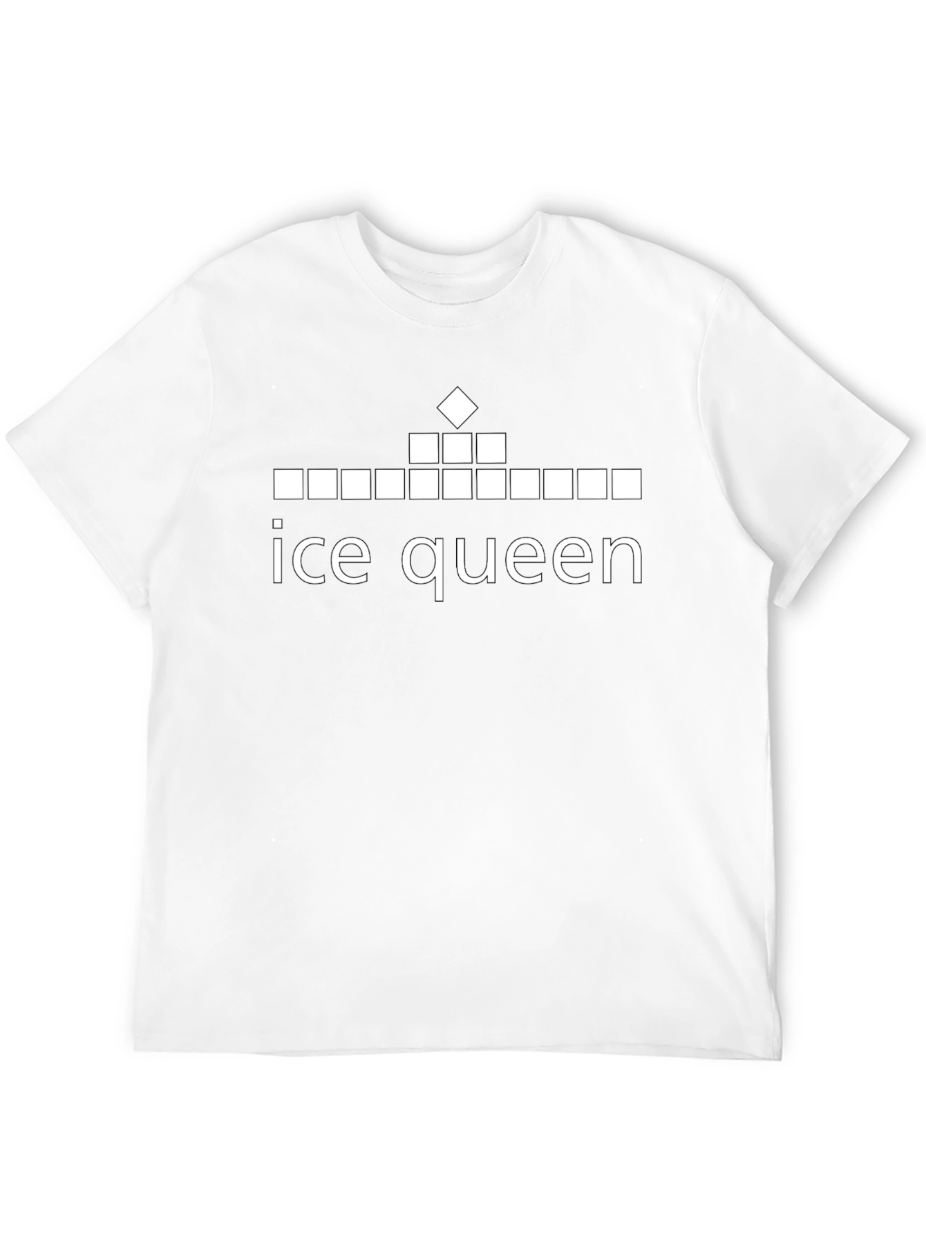 Black Ice Queen Graphic Tee - Novelty Black T-Shirt view 12