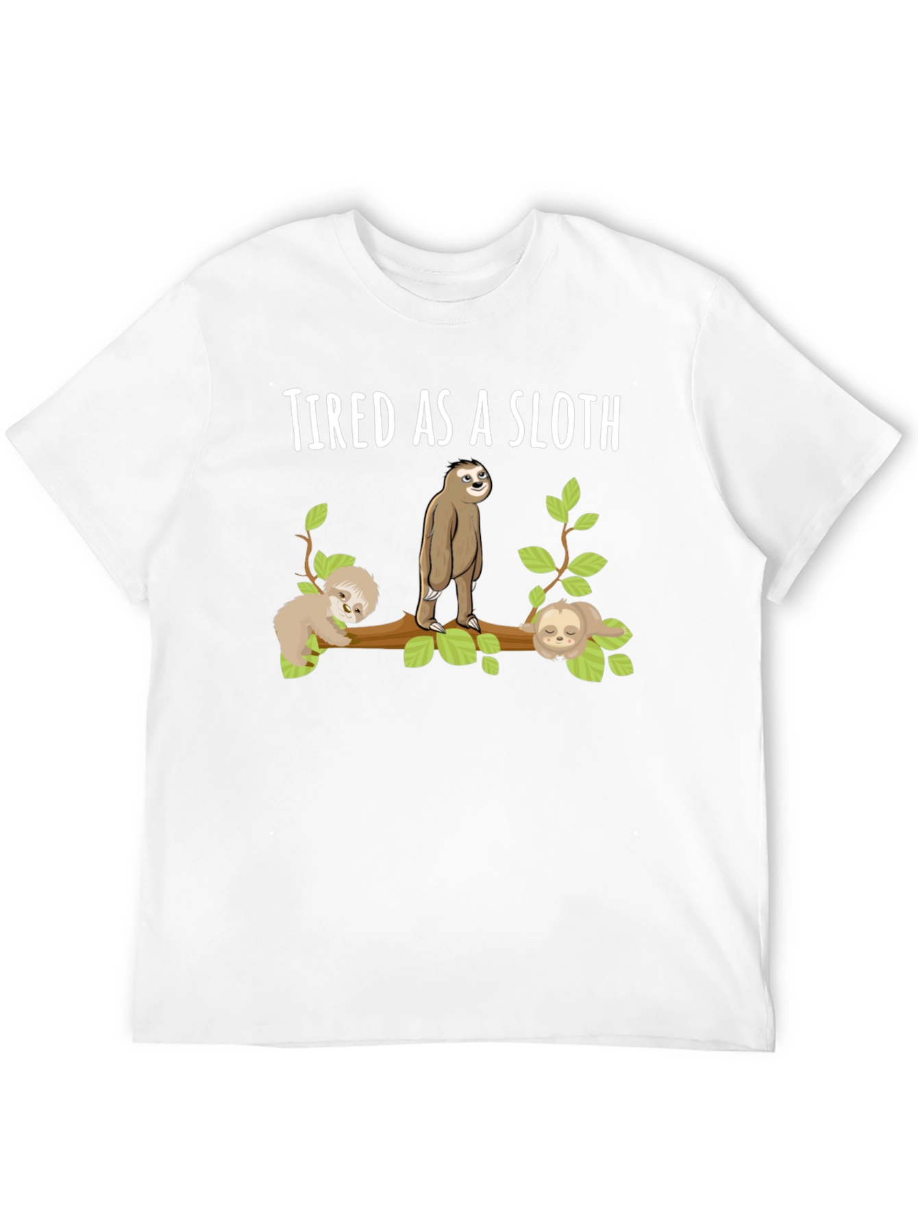 Black Tired As A Sloth T-Shirt Funny Sloth Tee view 12