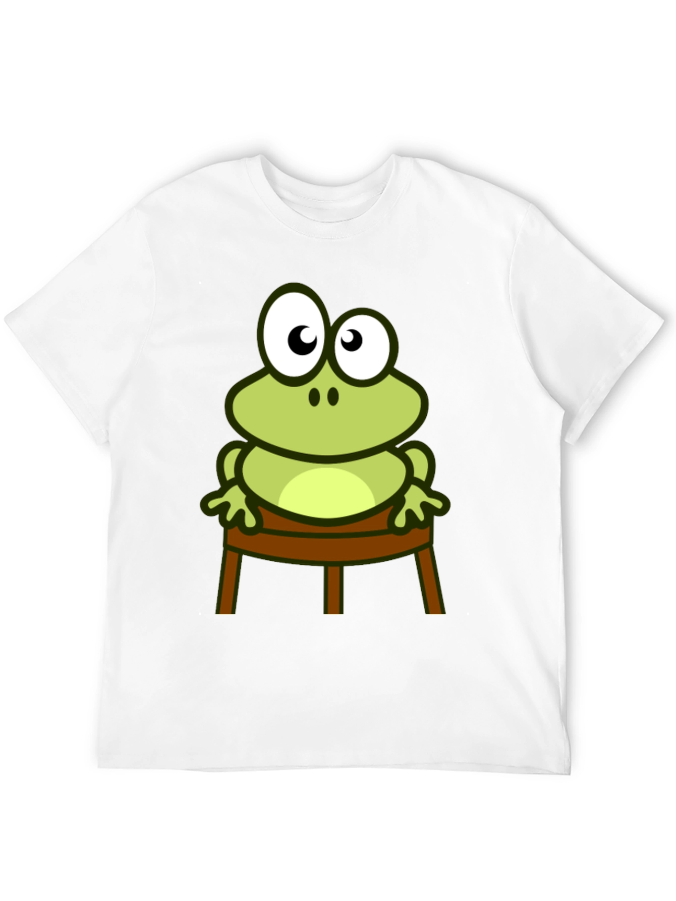 Black Frog on Chair Graphic Tee - Black Cotton T-Shirt view 12