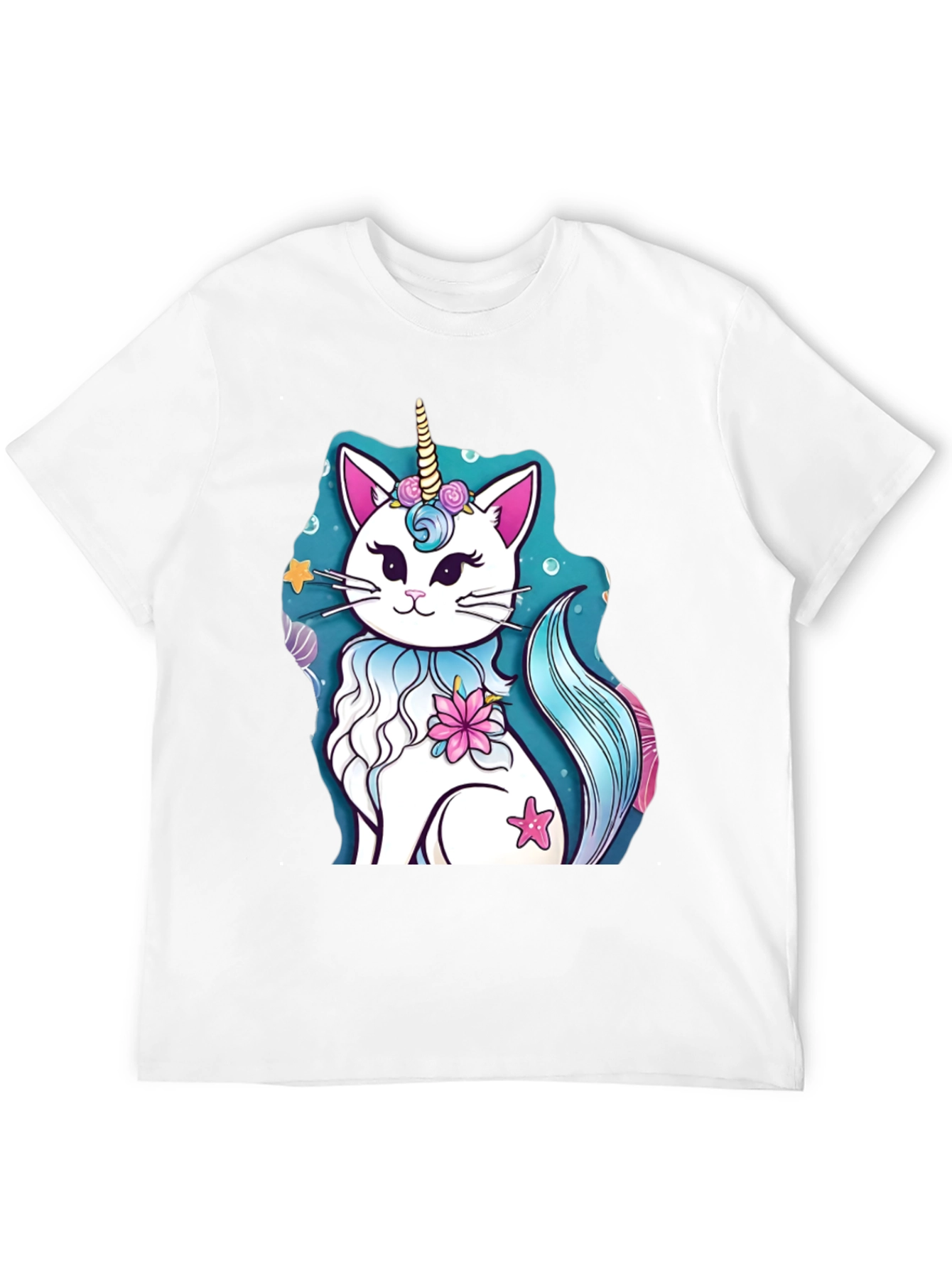 Black Unicat T-Shirt - Cat Unicorn Design view 12