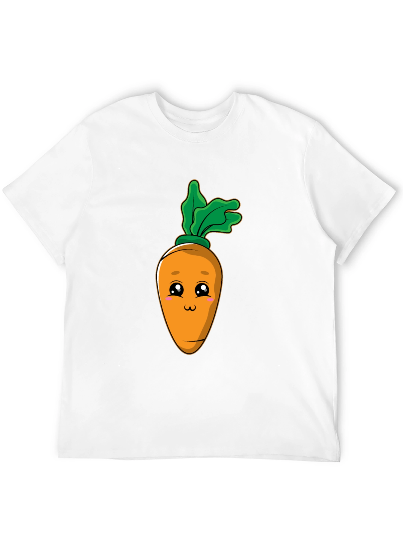 Black Cute Carrot Graphic Tee - Black Cotton Blend T-Shirt view 12