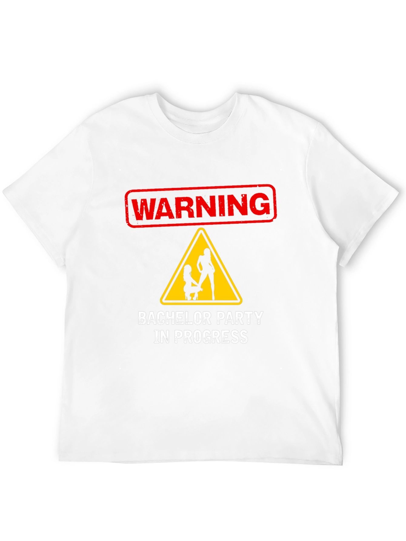 Black Warning: Bachelor Party in Progress T-Shirt view 12