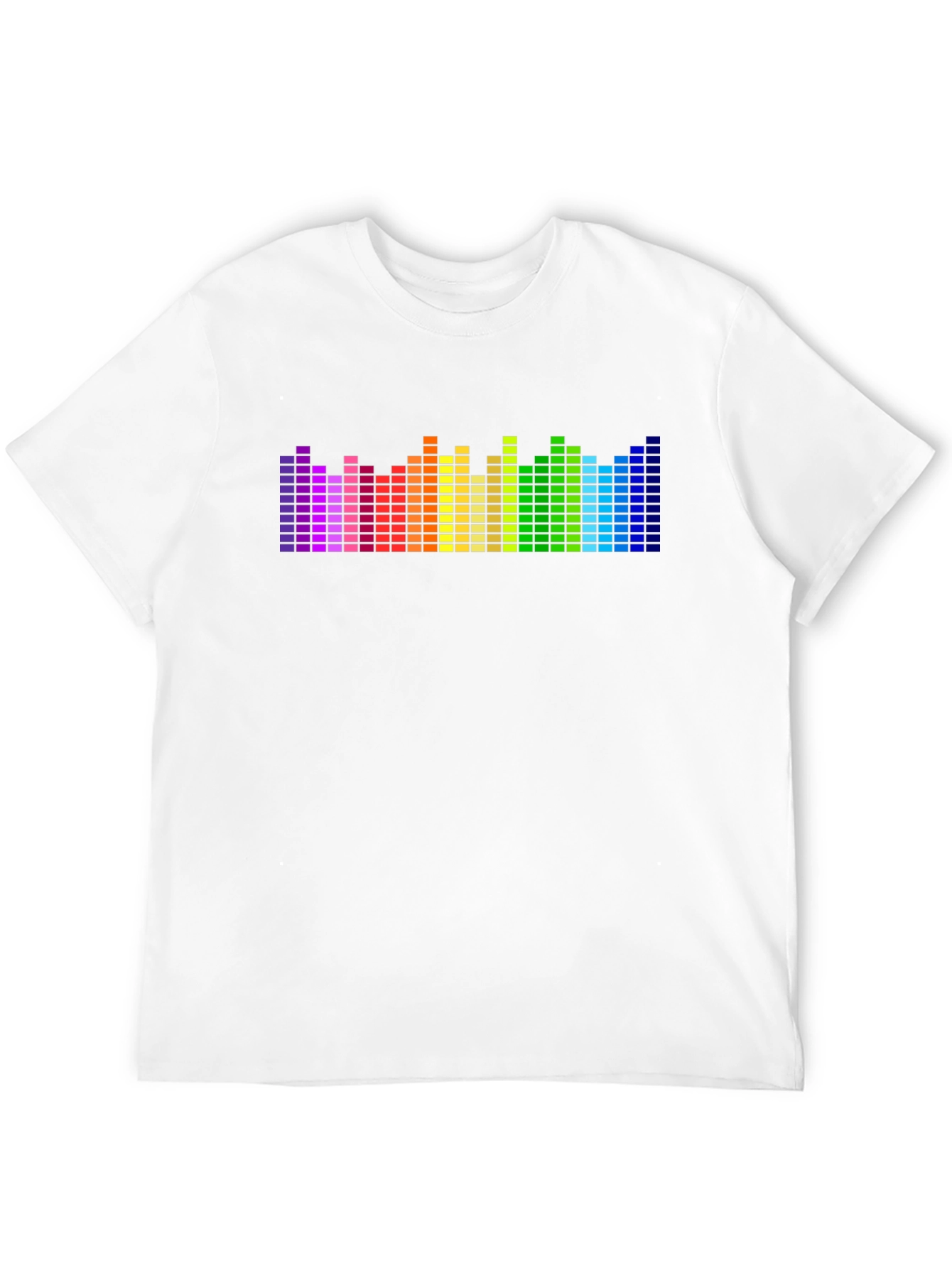 Black Rainbow Equalizer Graphic Tee - Black Cotton Blend view 12