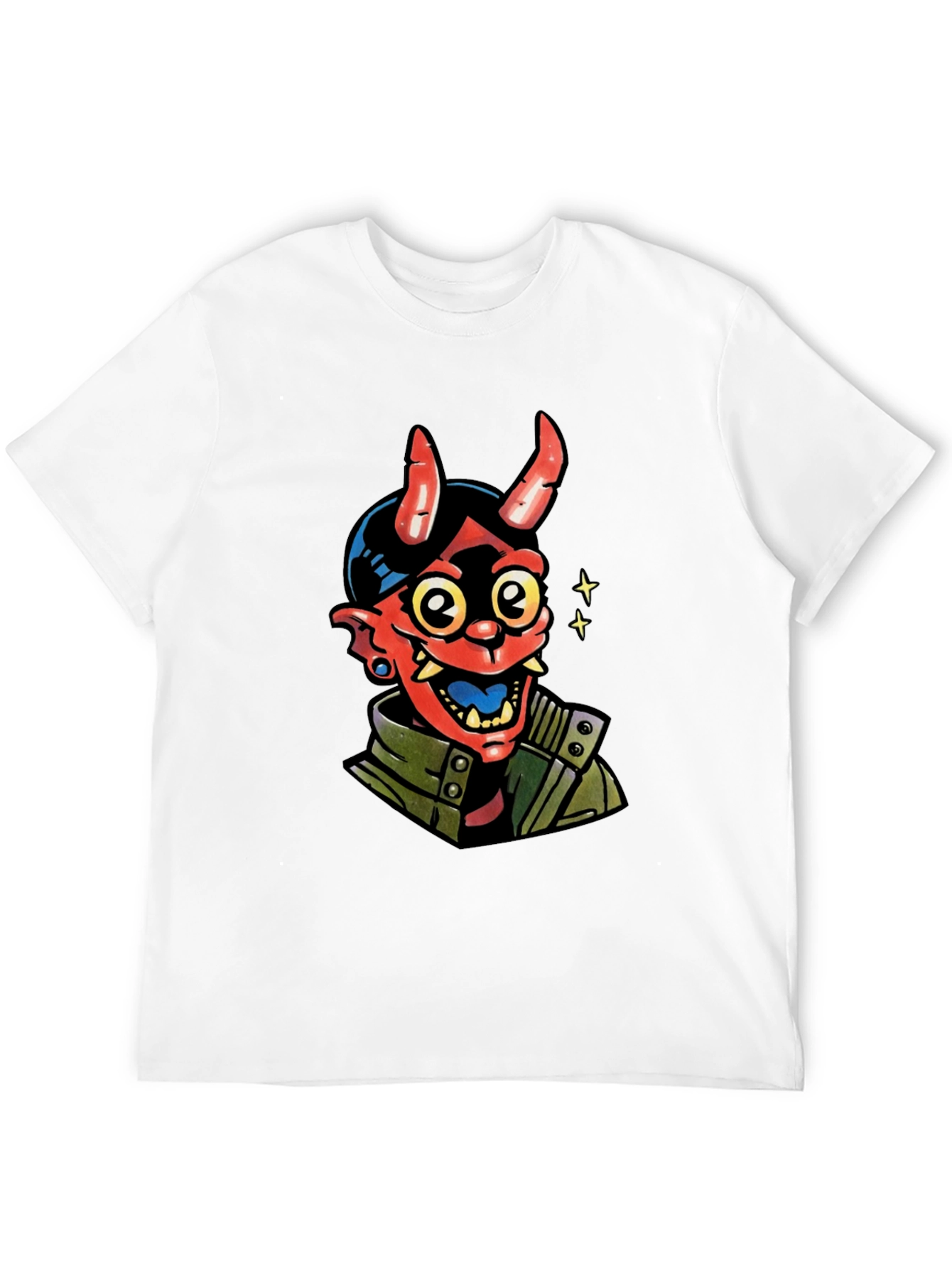 Black Devil Graphic Print Black T-Shirt view 12