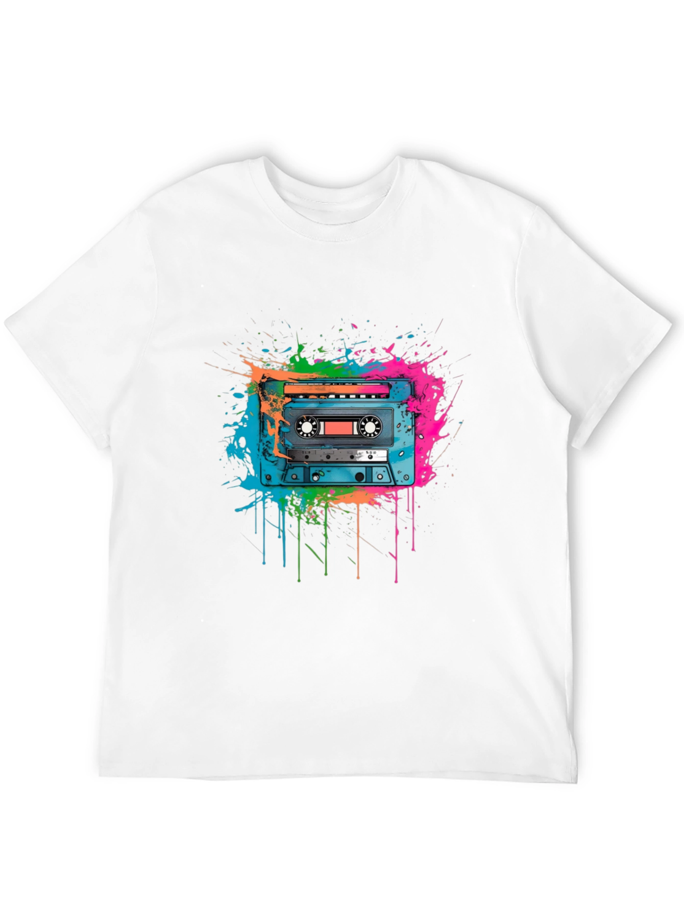 Black Retro Cassette Tape Graphic Tee view 12
