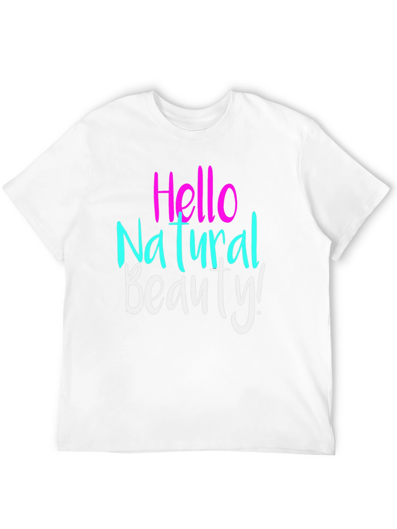 Black Hello Natural Beauty T-Shirt - Stylish Casual Tee view 12