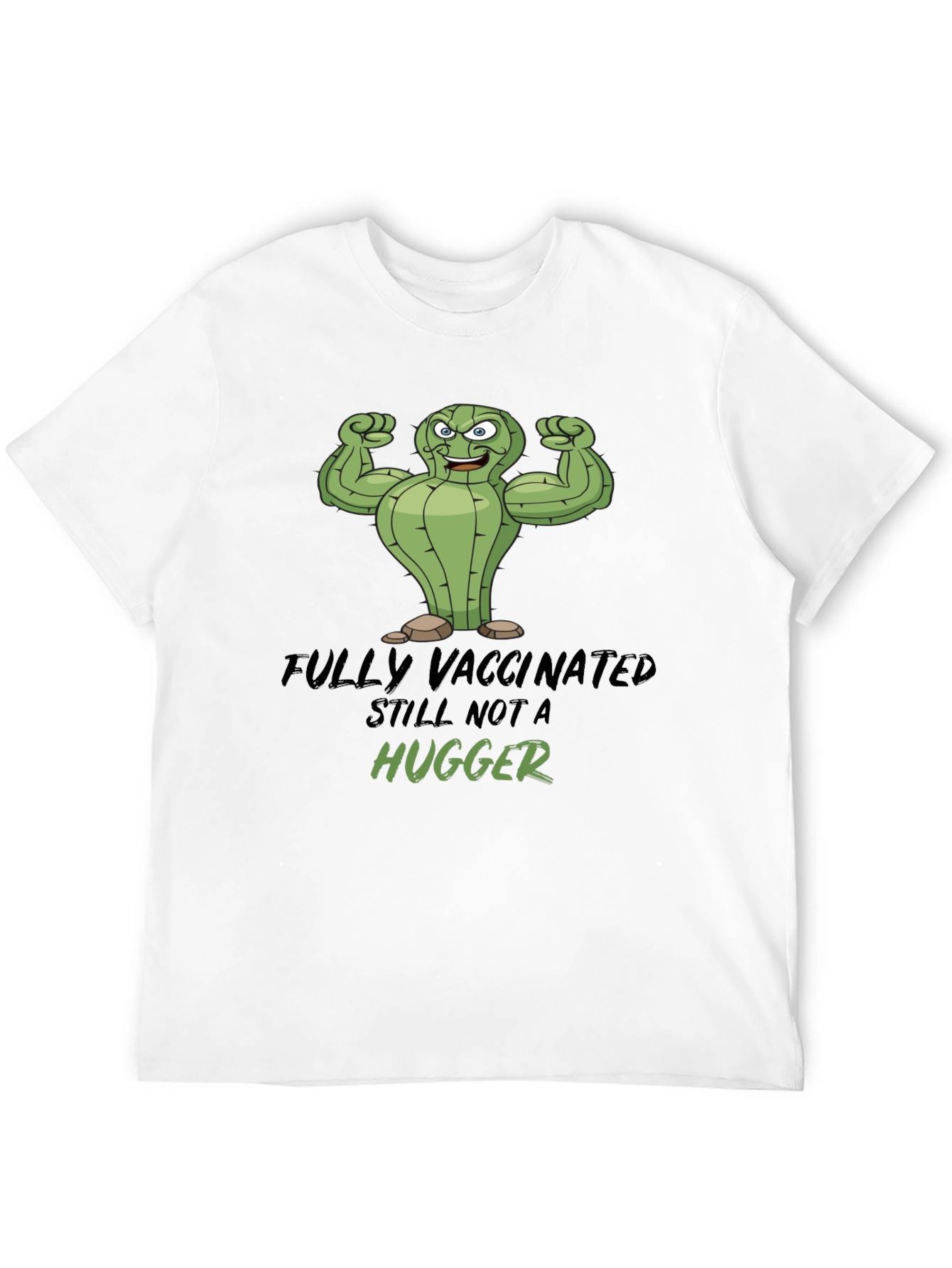 Black Fully Vaccinated Still Not a Hugger Graphic Tee view 12