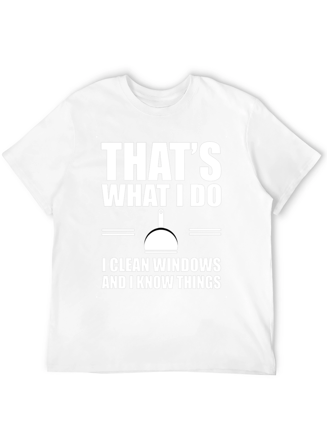 Black I Clean Windows T-Shirt - Humorous Job Pride Tee view 12