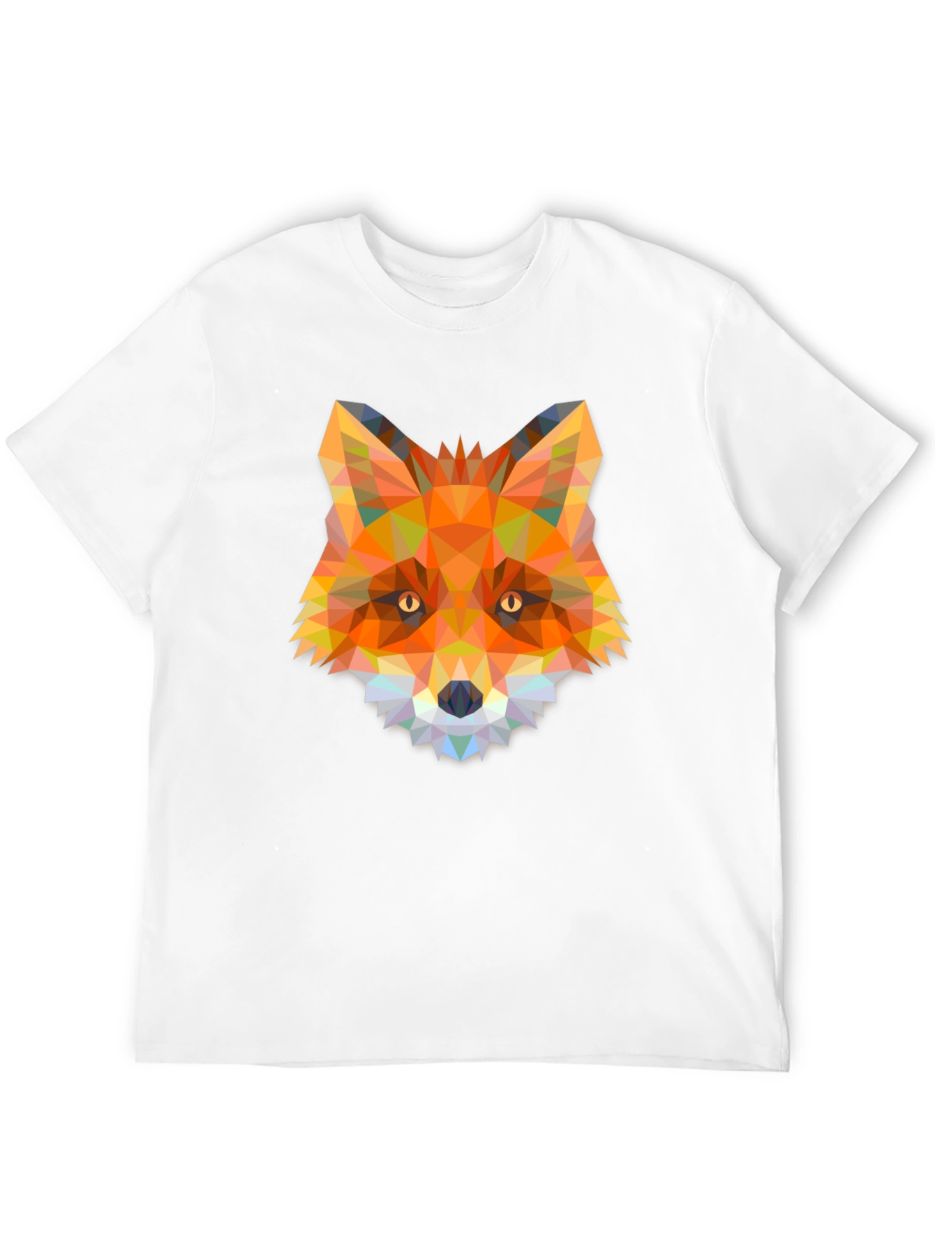 Black Geometric Fox T-Shirt - Modern Animal Design view 12