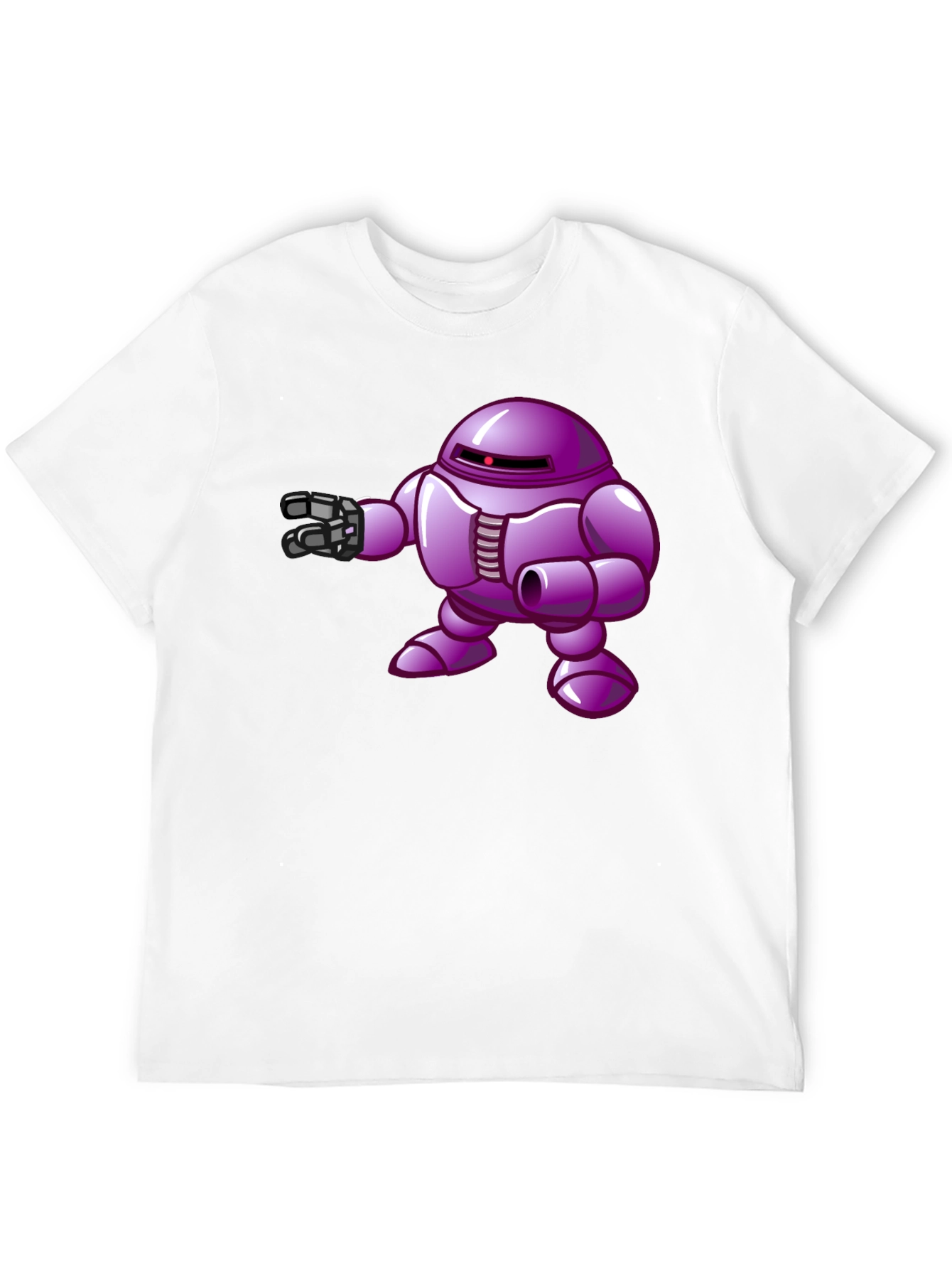 Black Purple Robot Graphic T-Shirt view 12