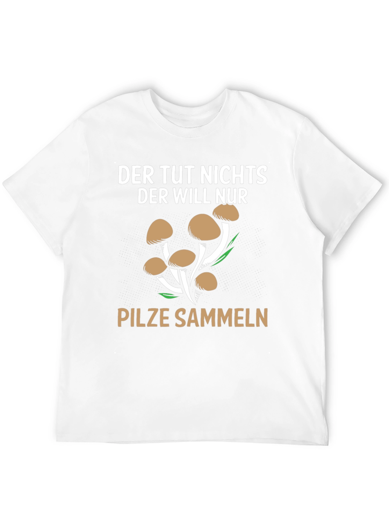 Black Mushroom Picker T-Shirt - Fun German Saying view 12