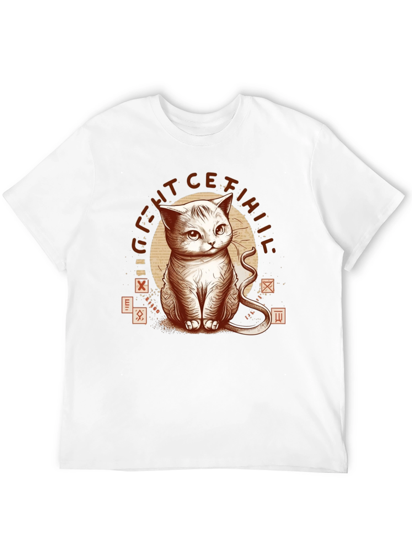 Black Mystic Cat Graphic T-Shirt - Black view 12