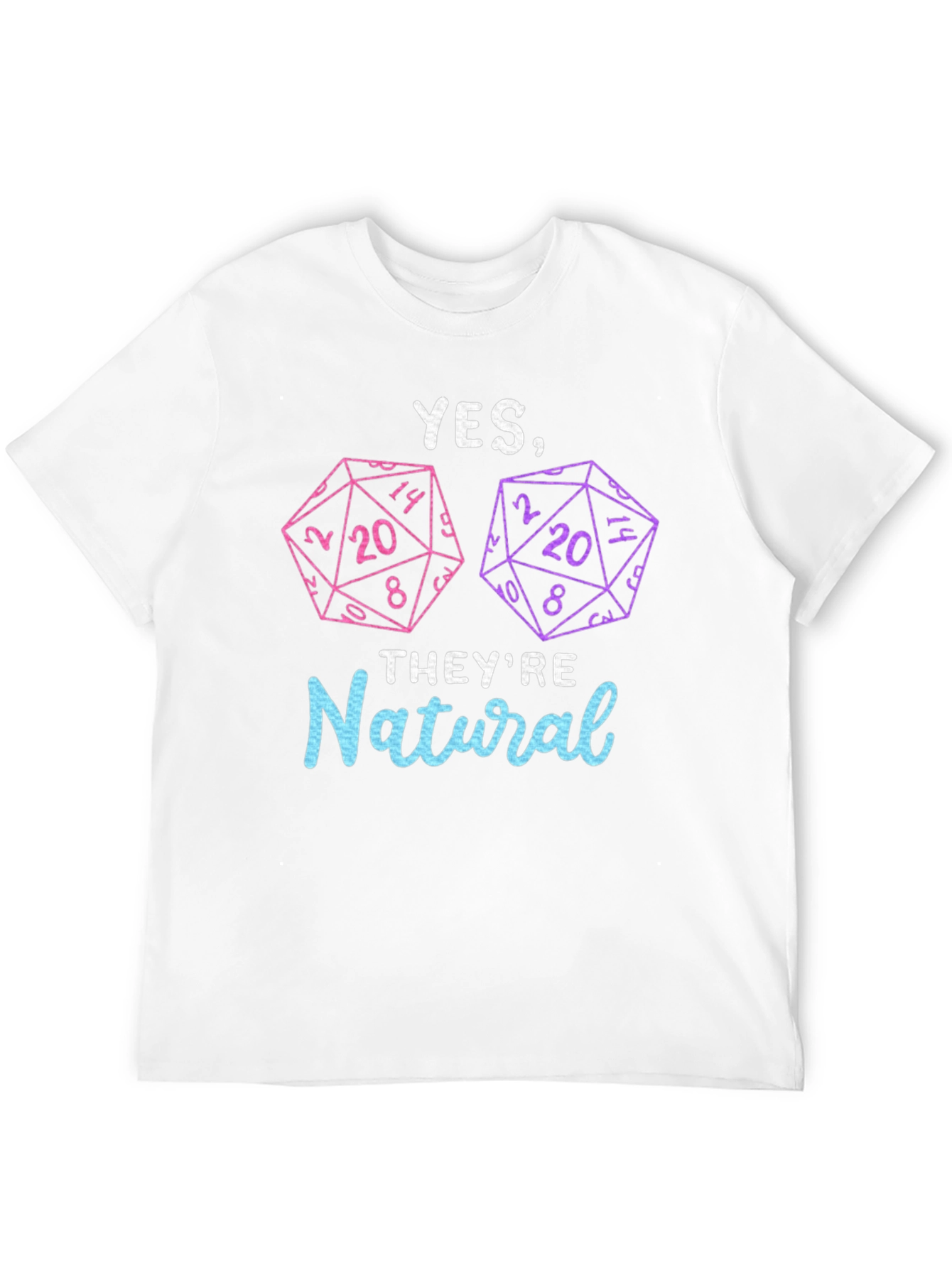 Black Natural 20 Dice T-Shirt | Dungeons and Dragons view 12