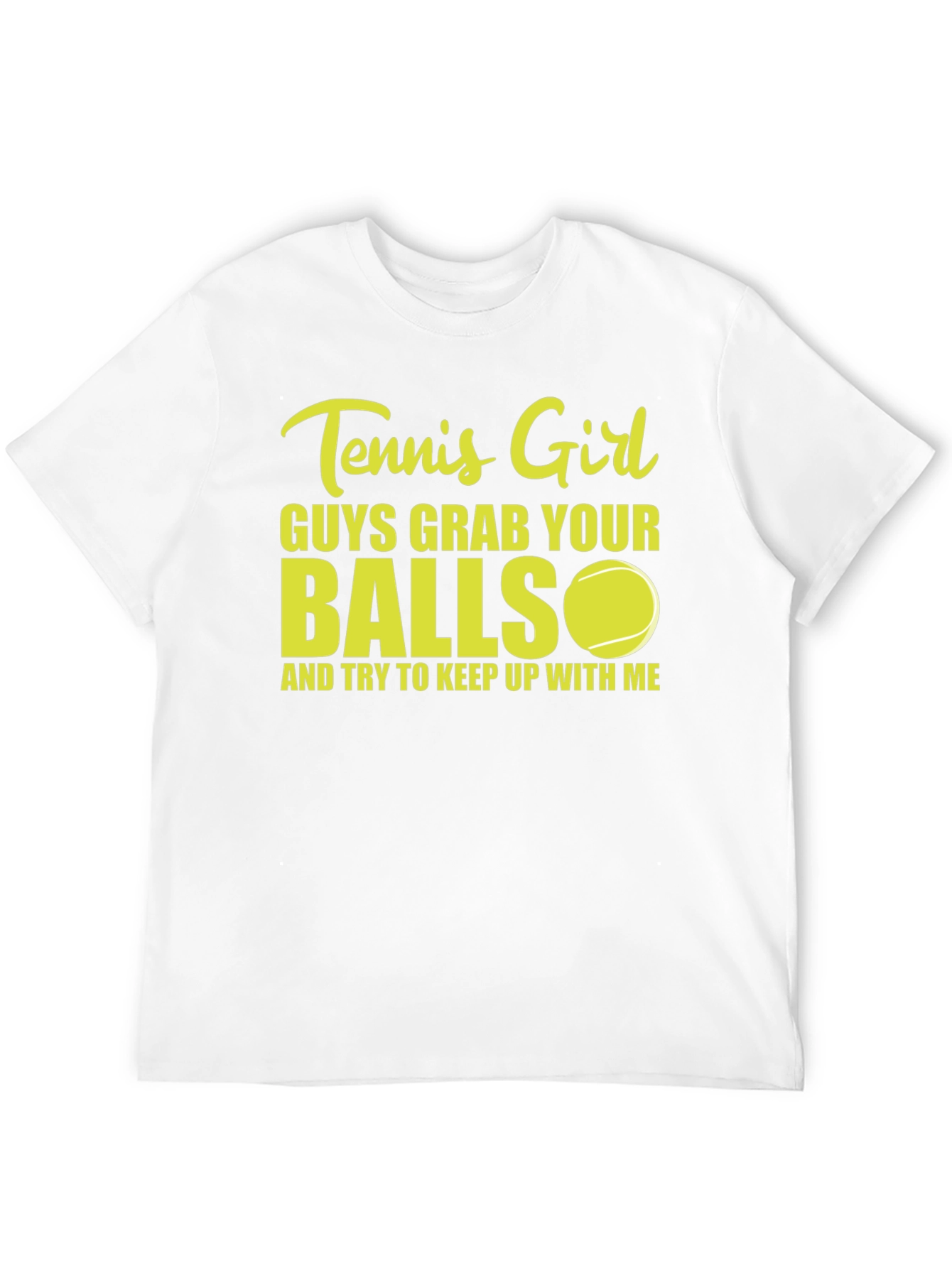 Black Tennis Girl T-Shirt: Guys Grab Your Balls! view 12