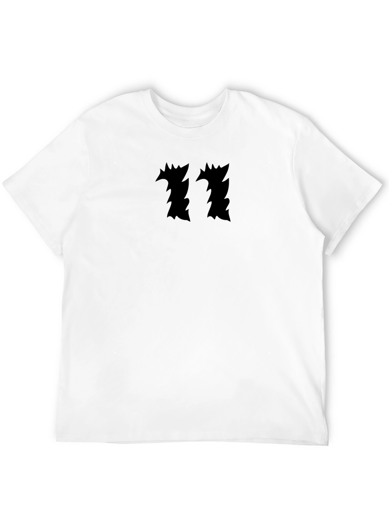 Black Edgy Graphic Tee - Abstract Number Print view 12