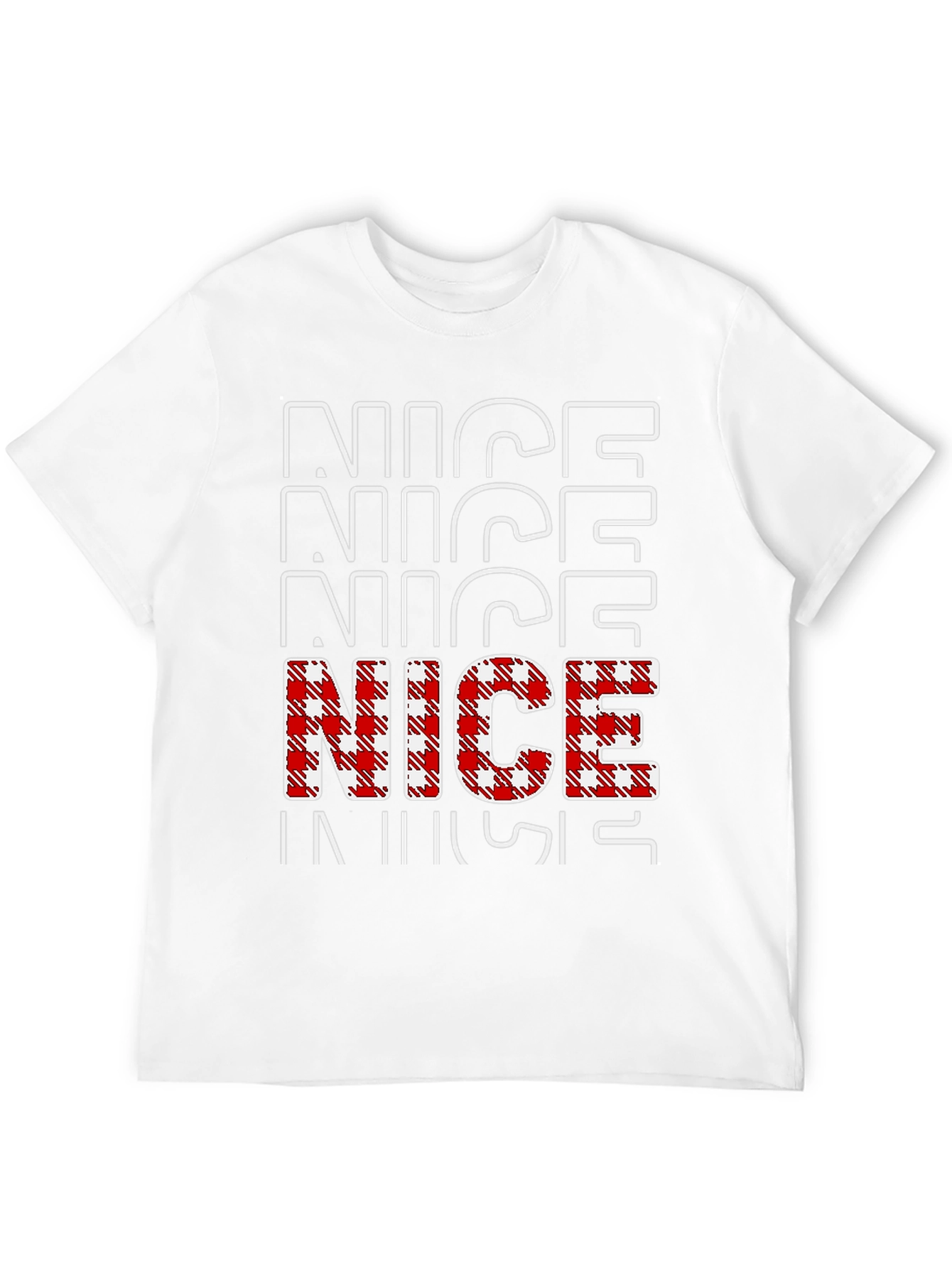 Black Nice Buffalo Plaid Christmas Holiday Tee view 12