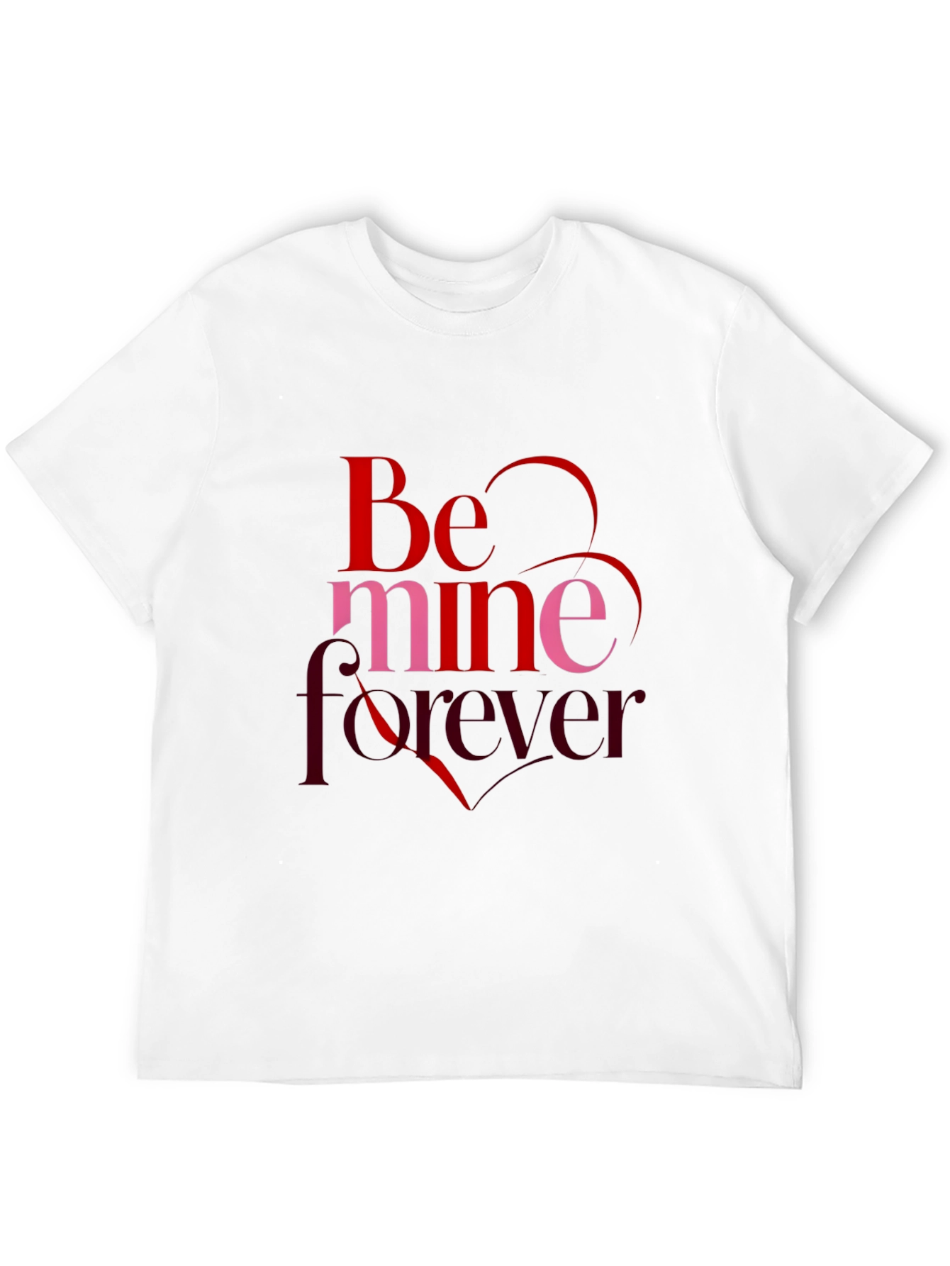 Black Be Mine Forever Valentine's Day Black T-Shirt view 12