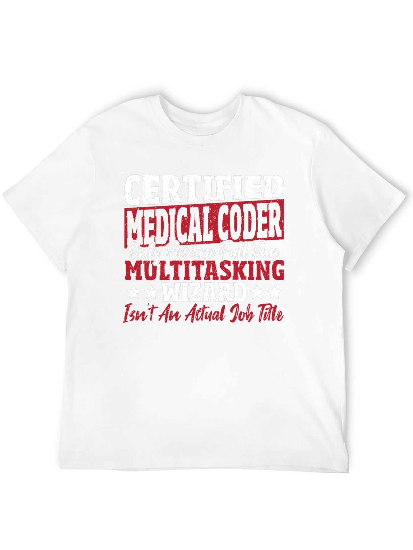 Black Medical Coder Multitasking Wizard Graphic Tee view 12
