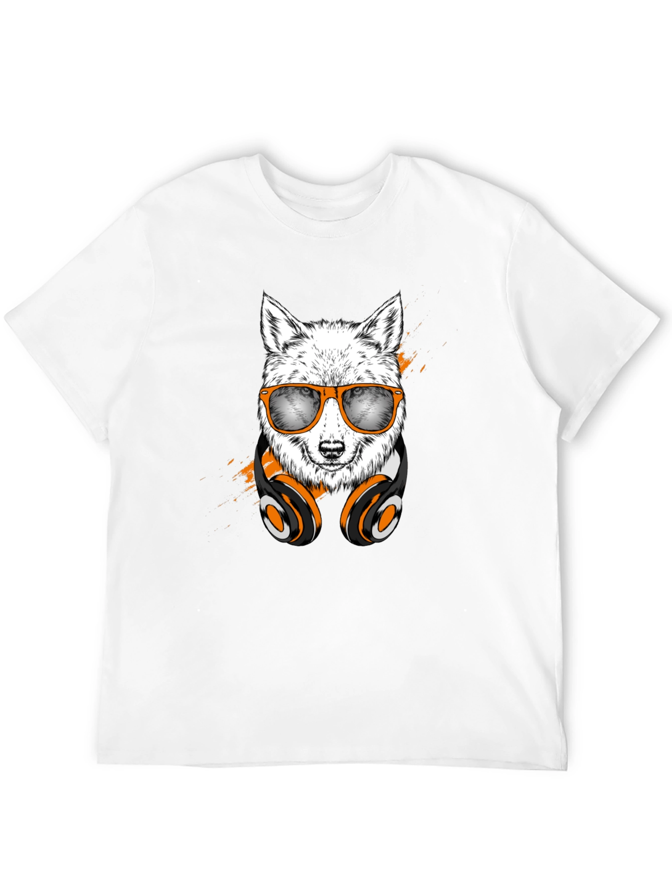 Black Cool Wolf Graphic Tee view 12