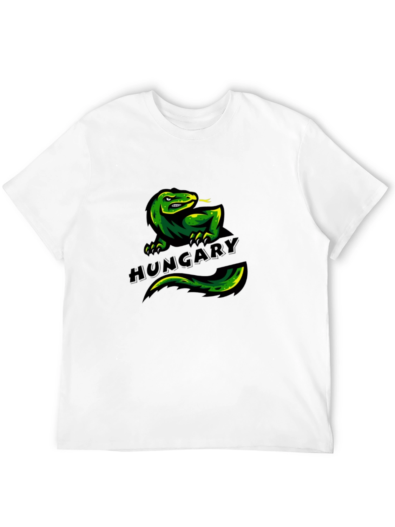 Black Hungary Lizard Graphic T-Shirt - Unique Design view 12