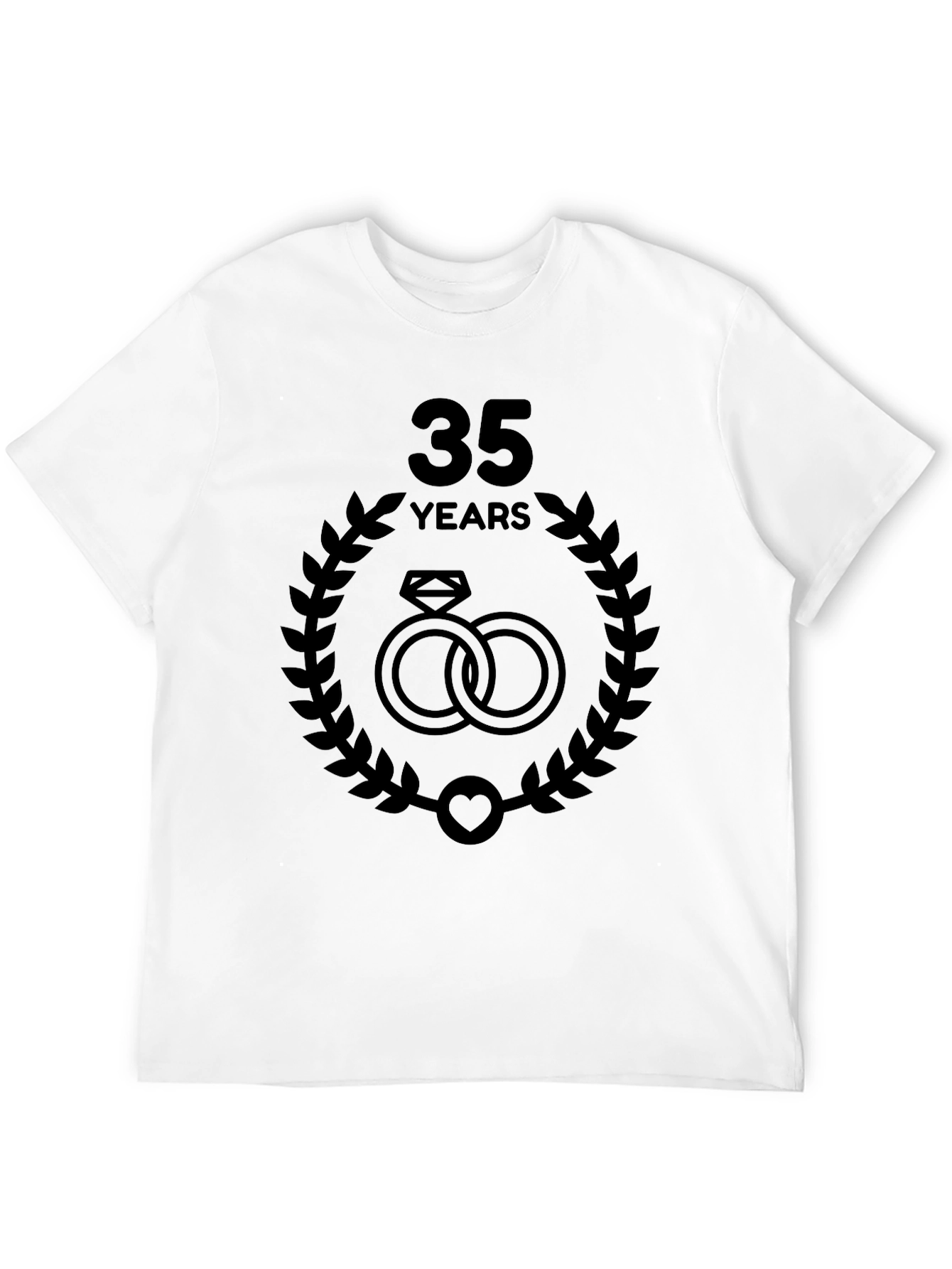 Black 35th Anniversary Rings T-Shirt view 12