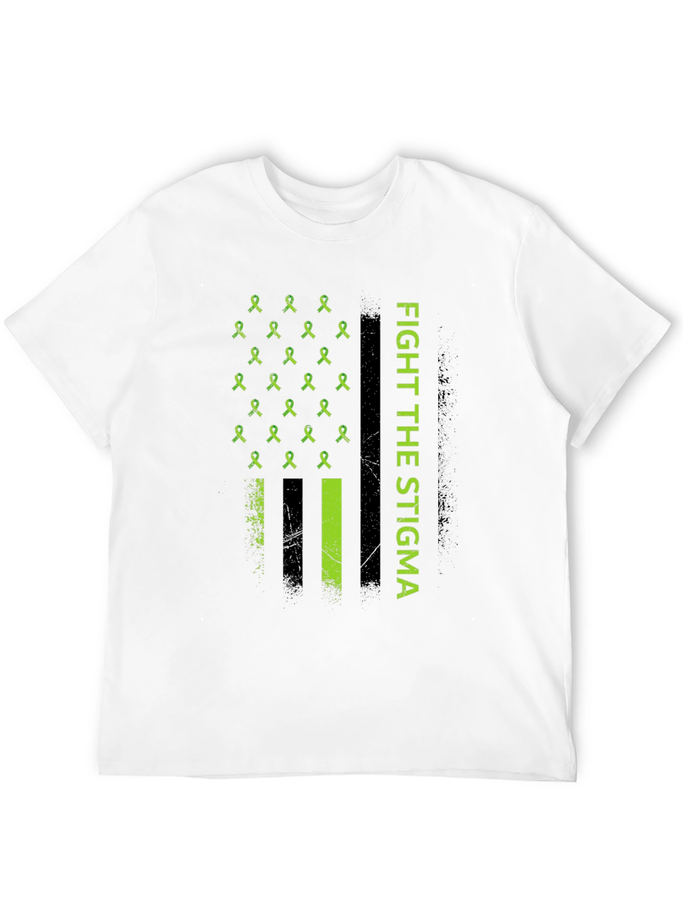 Black Fight The Stigma Awareness Ribbon Tee view 12