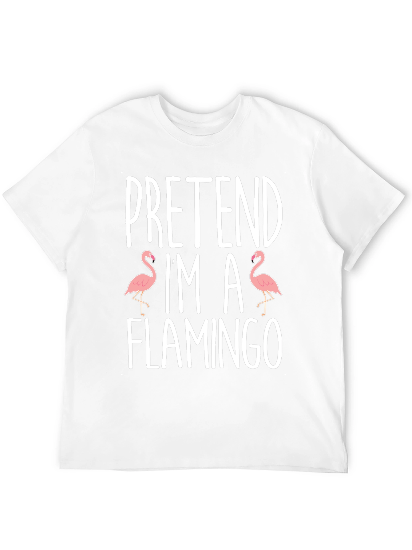 Black Pretend I'm A Flamingo Graphic T-Shirt view 12