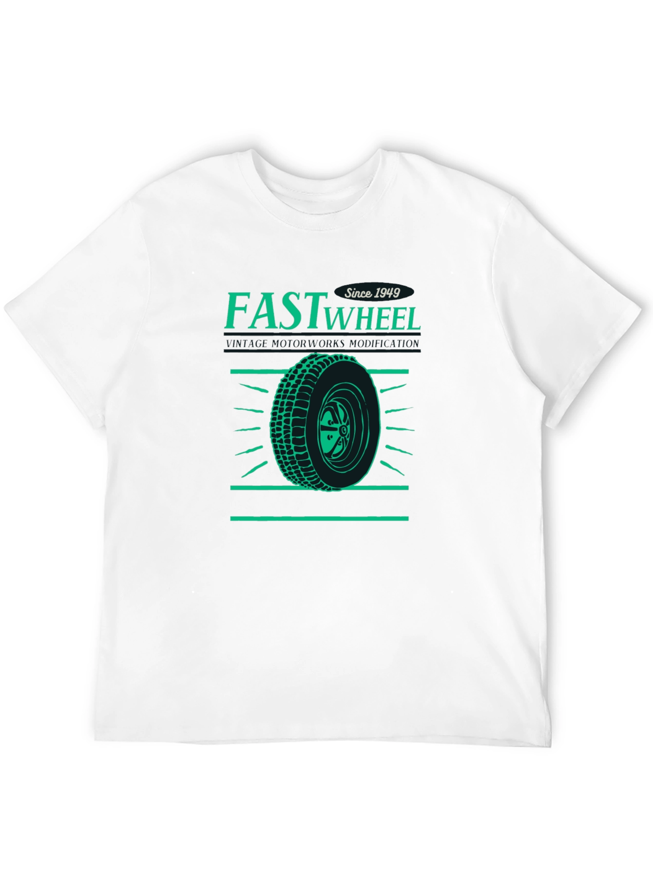 Black Vintage Fast Wheel Graphic Tee view 12