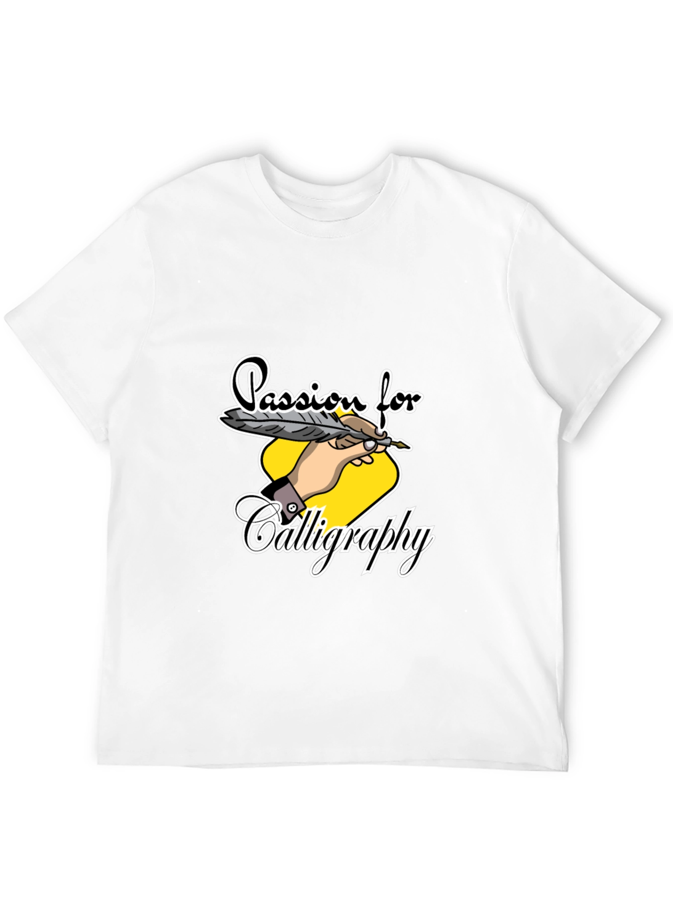 Black Passion for Calligraphy T-Shirt - Classic Black Tee view 12