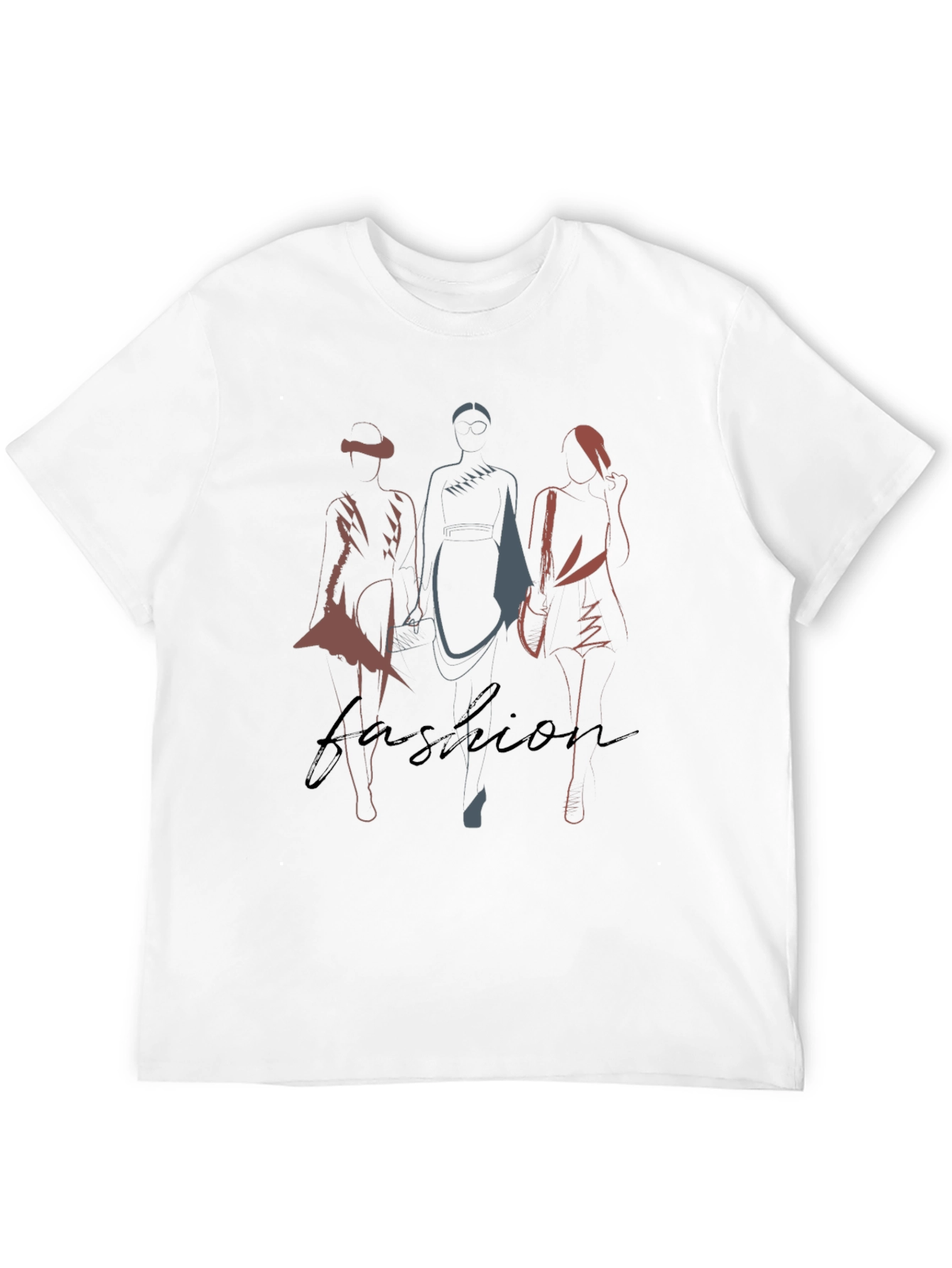 Black Fashion Silhouette Graphic Tee - Stylish Men's Black T-Shirt view 12