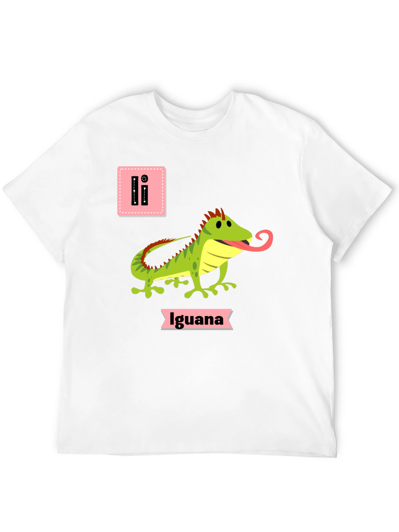 Black Iguana Alphabet Black T-Shirt view 12