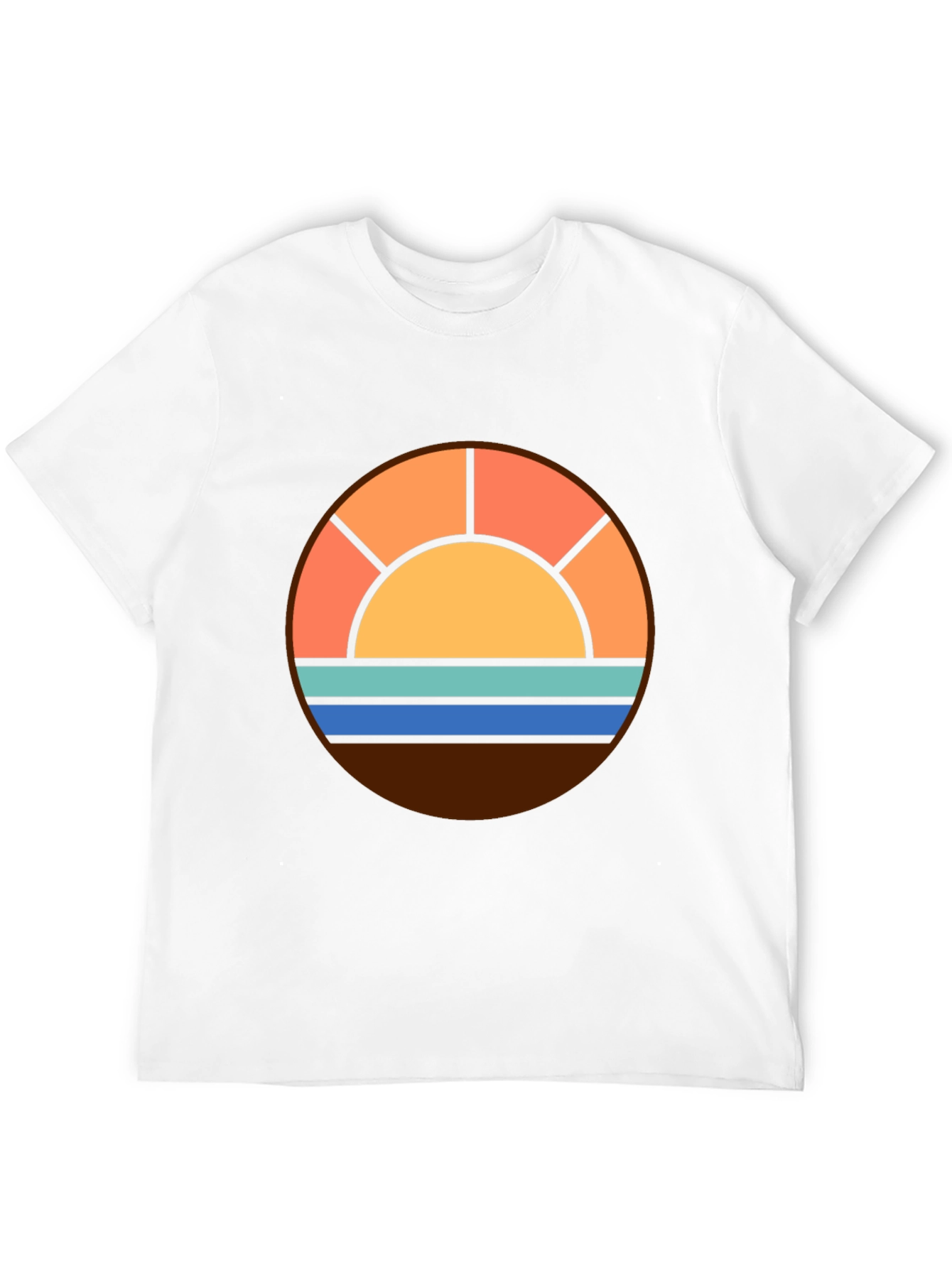 Black Retro Sunset Graphic Tee - Beach Vibes Shirt view 12