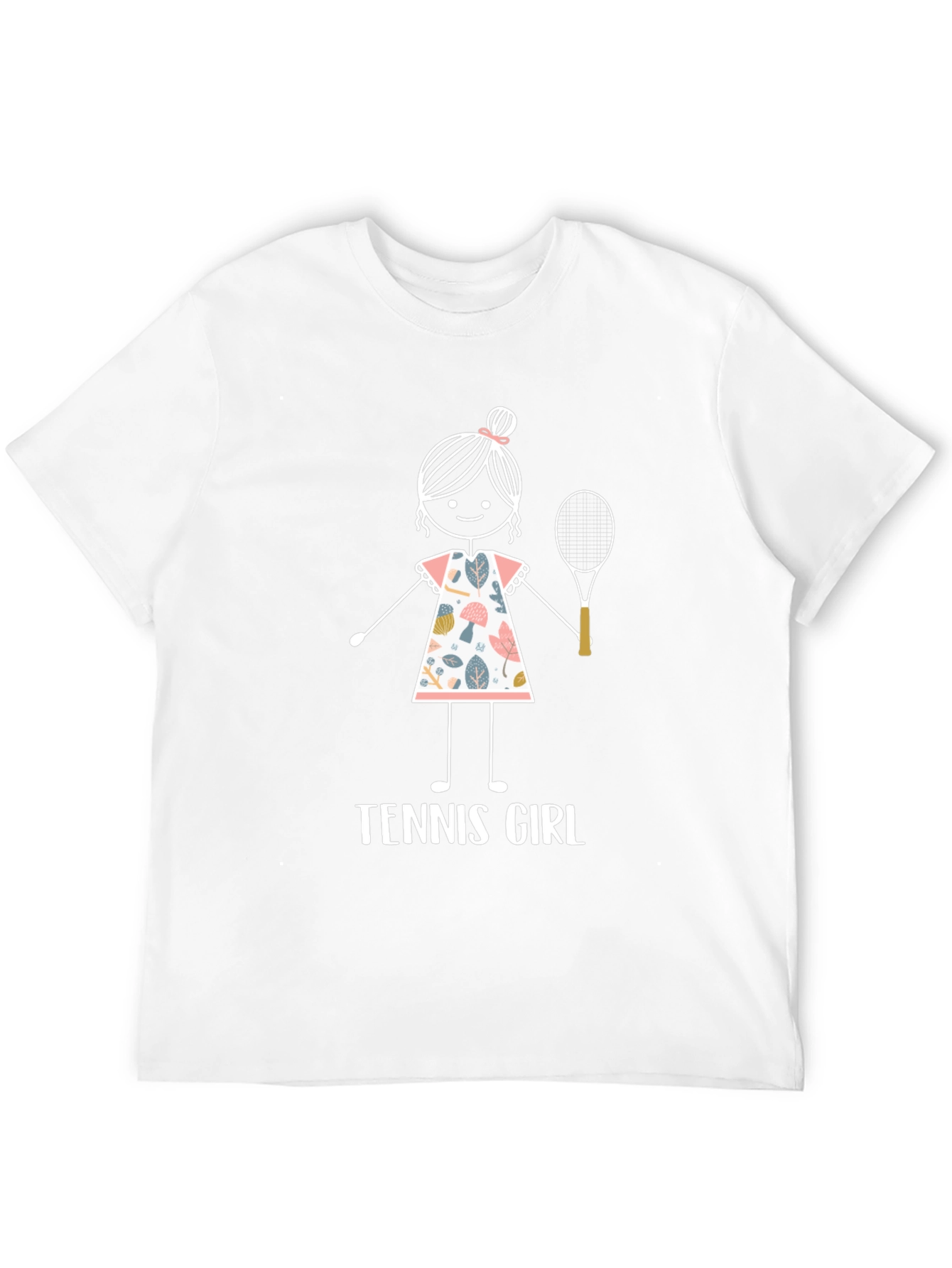 Black Tennis Girl Graphic T-Shirt - Fun Sporty Tee view 12