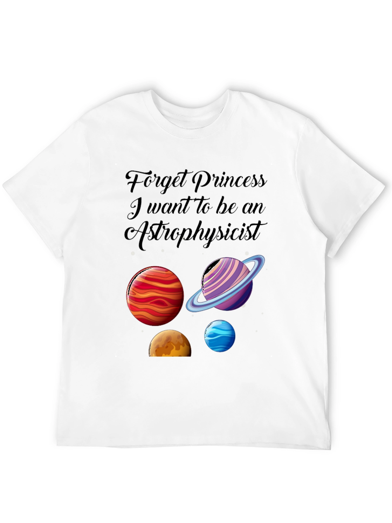 Black Astrophysicist Planet Graphic T-Shirt view 12