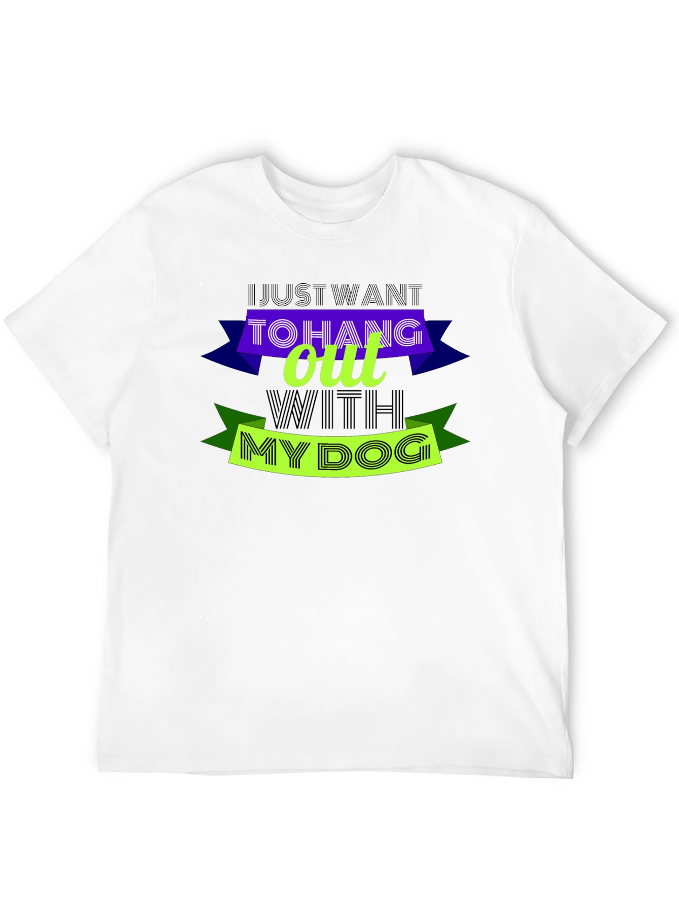 Black Just Want to Hang Out With My Dog Tee view 12