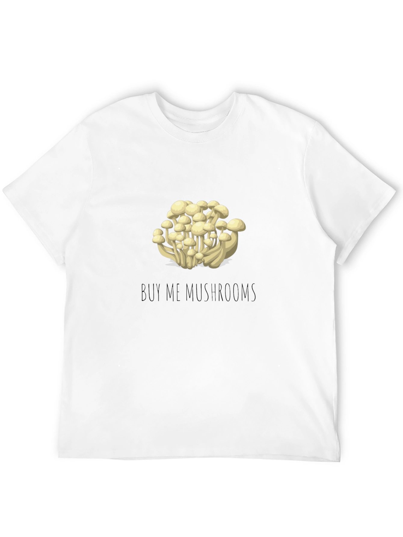 Black Buy Me Mushrooms Graphic Tee - Unique Funny Design view 12