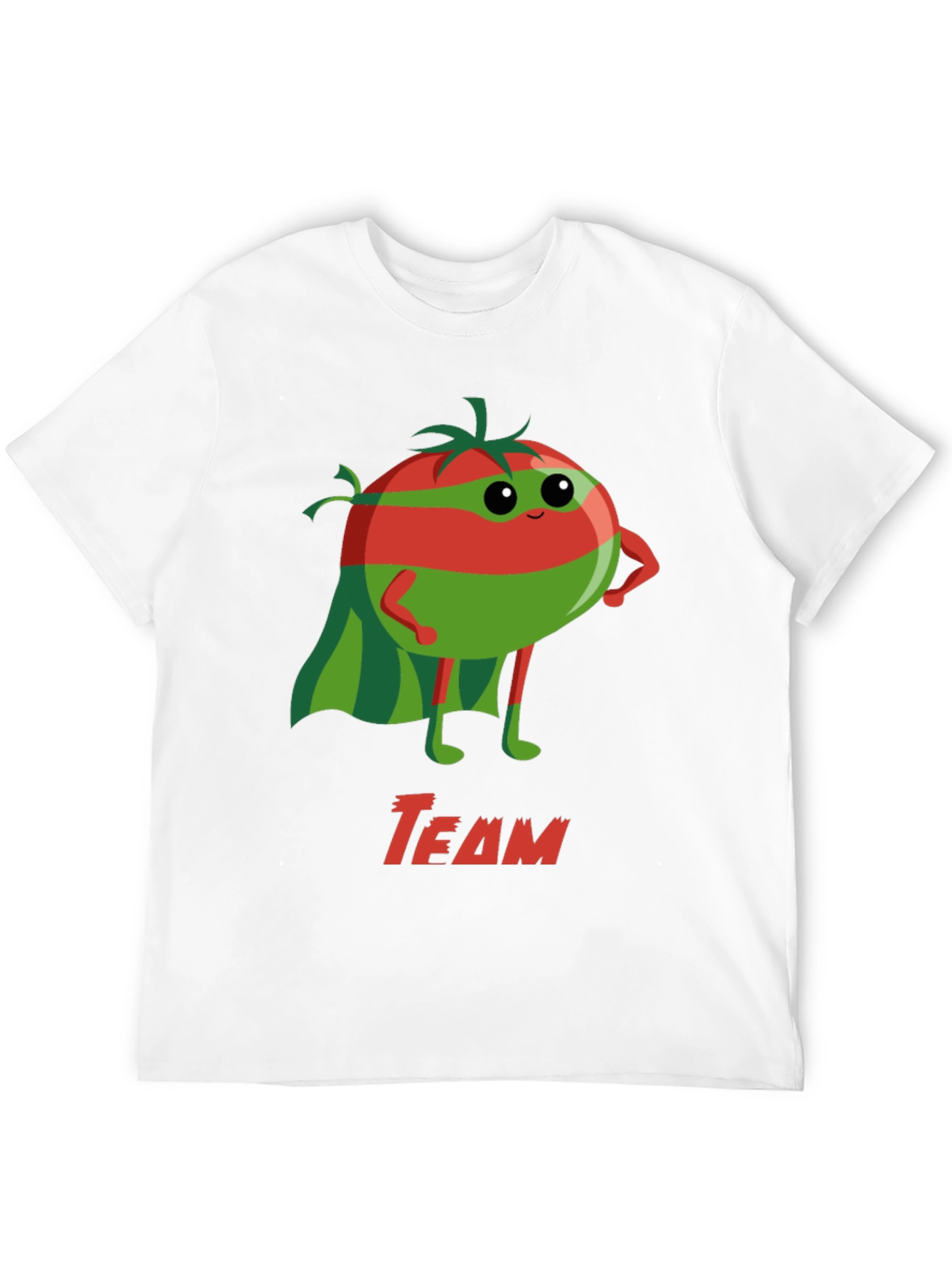 Black Team Tomato Superhero Graphic T-Shirt view 12