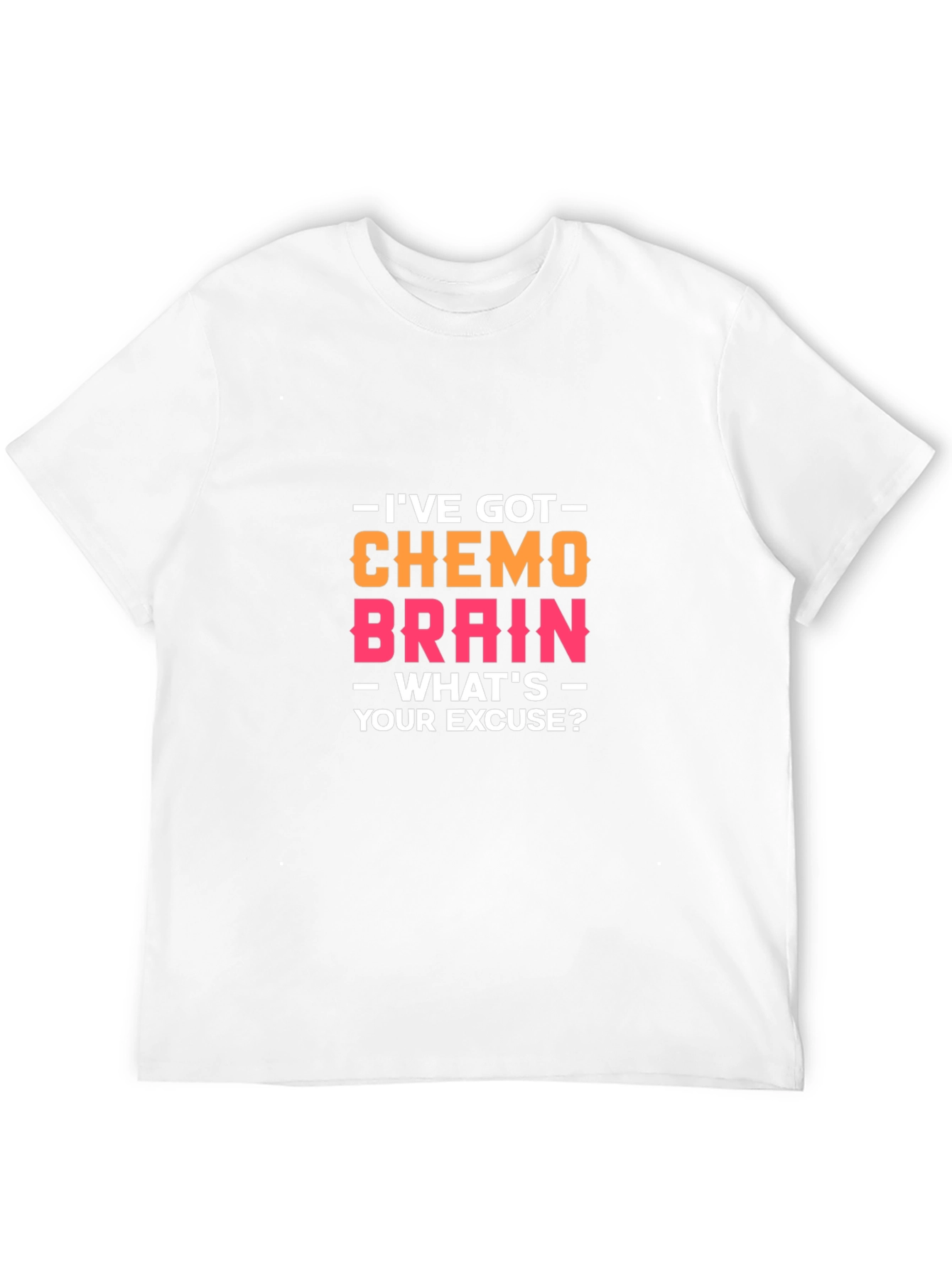 Black Chemo Brain Funny Graphic T-Shirt view 12