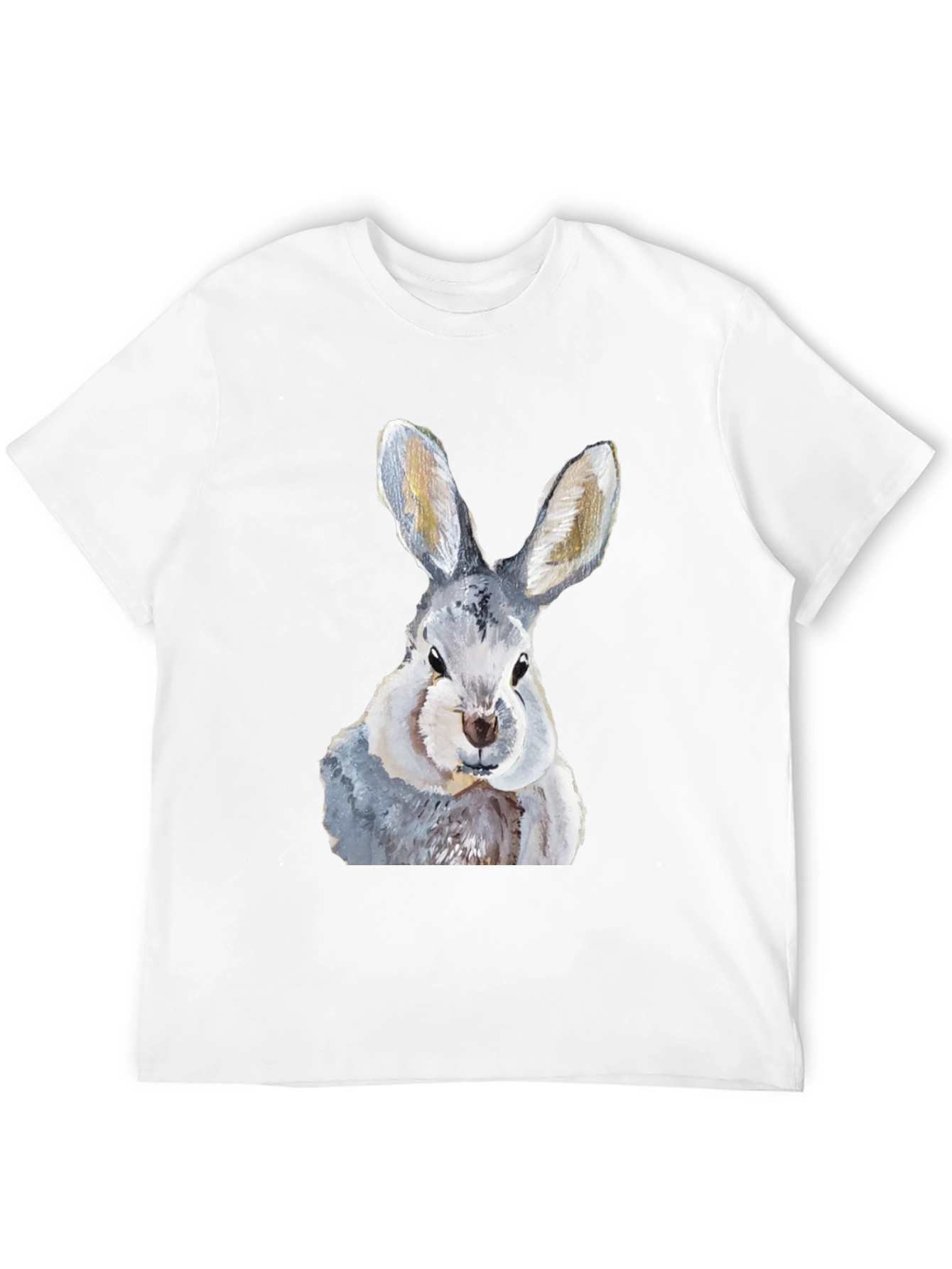 Hare T-Shirt: Soft Black Cotton Bunny Graphic Tee - 12