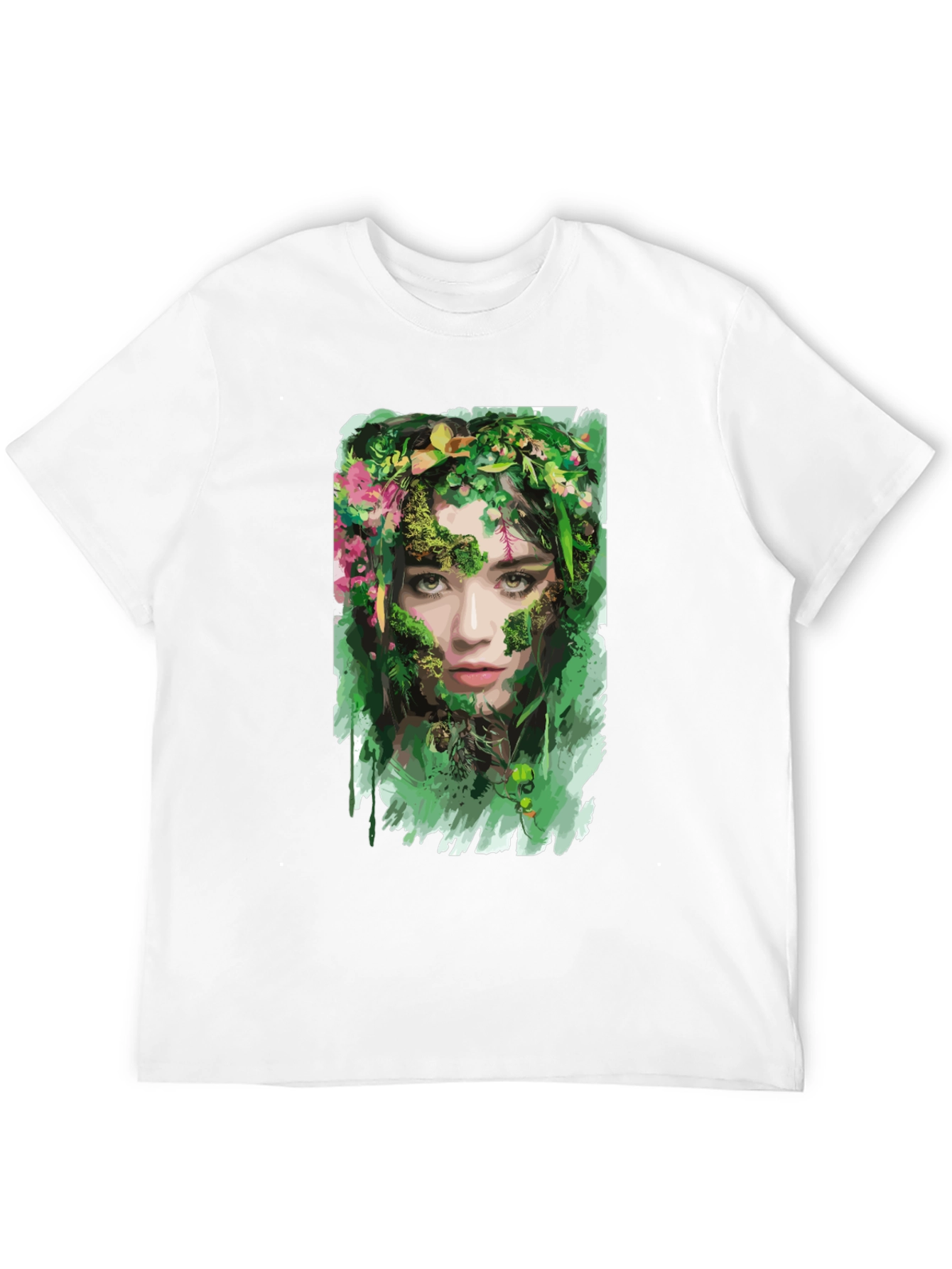Black Nature Goddess Graphic T-Shirt - Black view 12