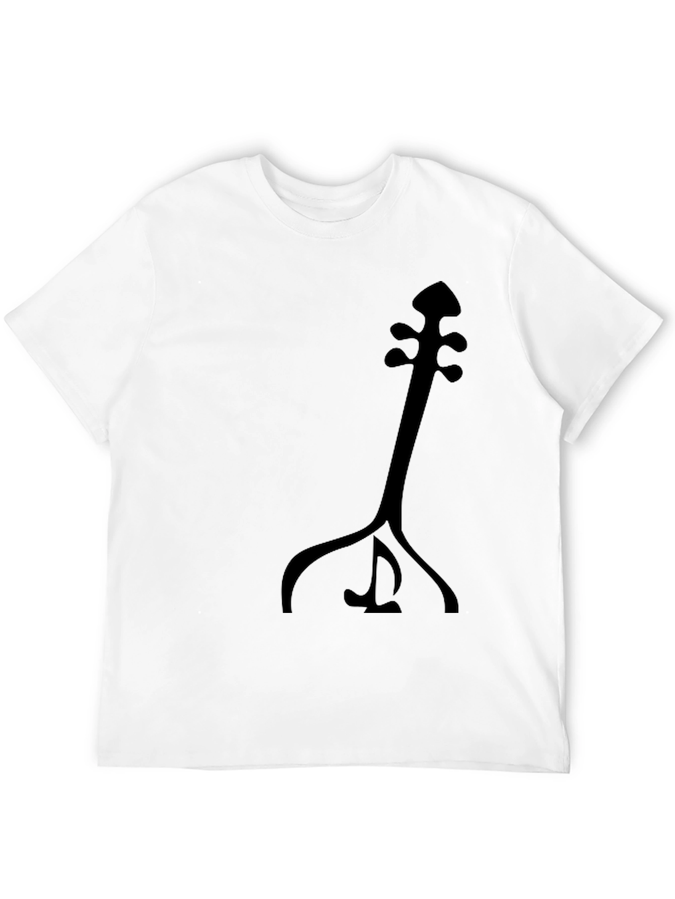 Black Abstract Musical Instrument Graphic T-Shirt view 12