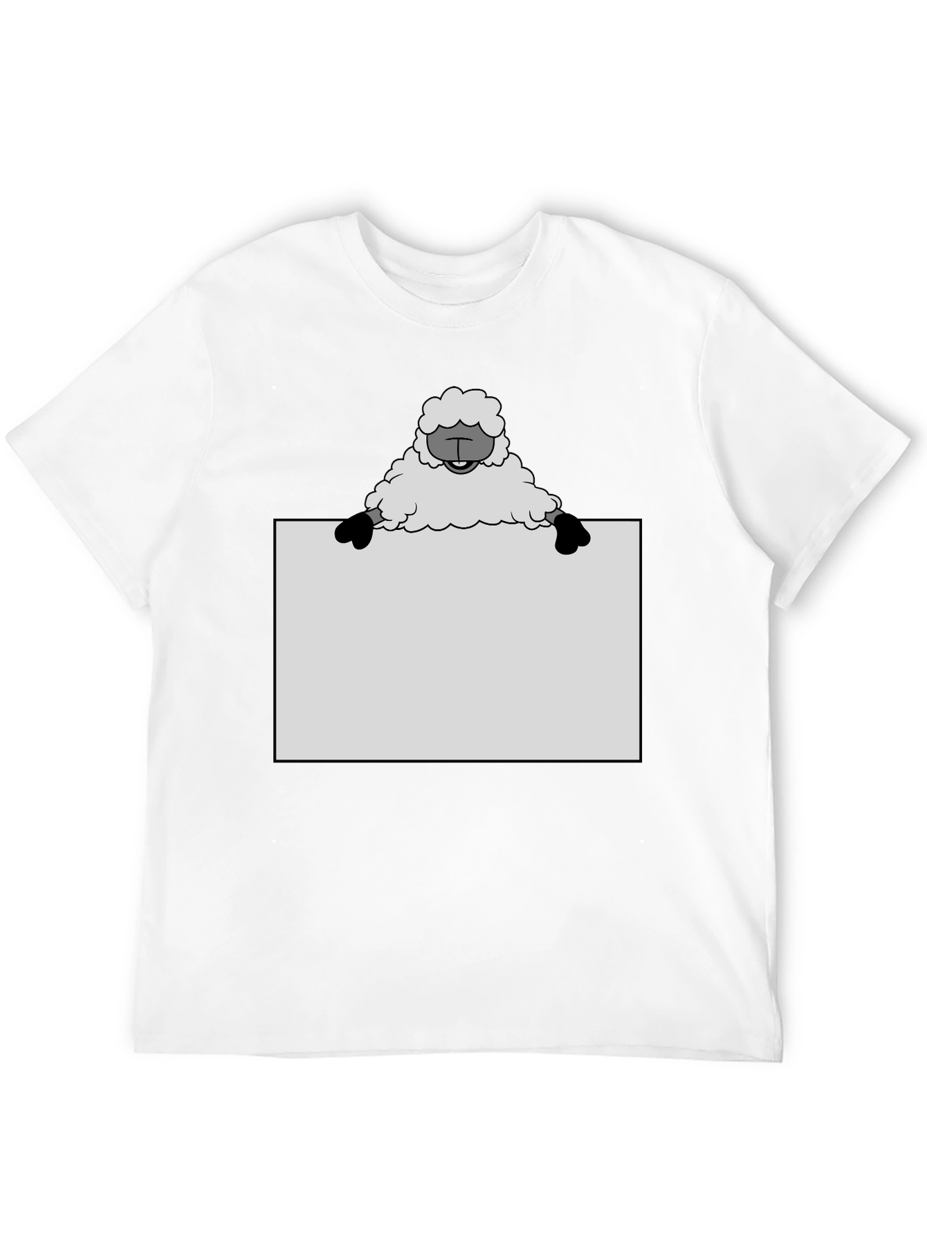 Black Sheep Holding Sign T-Shirt - Black view 12