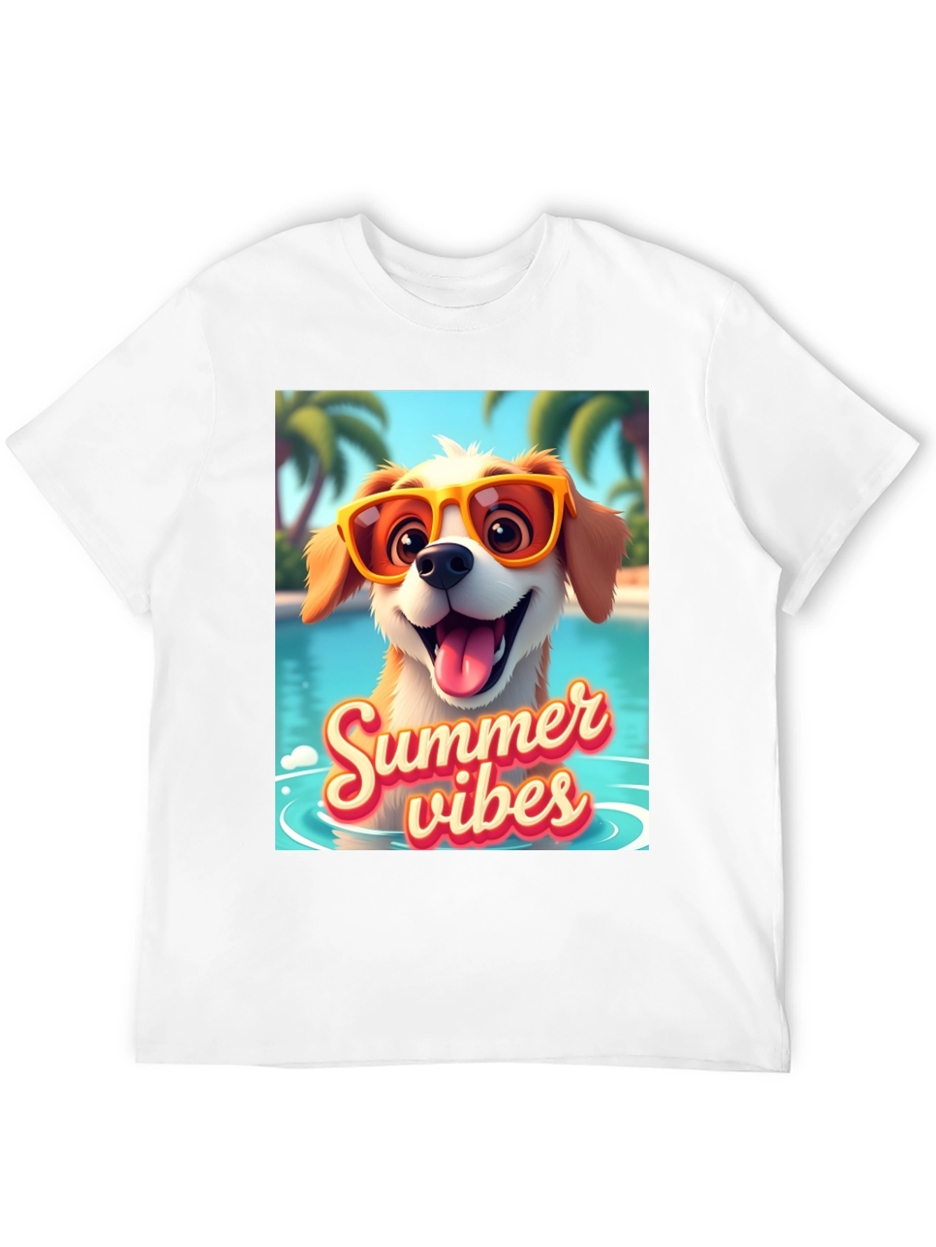 Black Summer Vibes Dog T-Shirt view 12