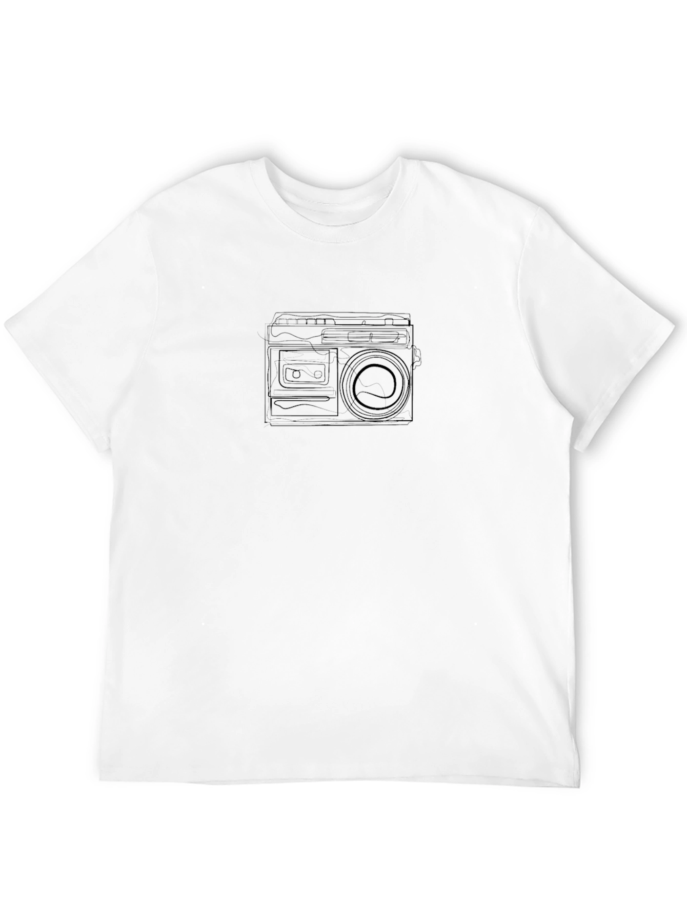 Black Retro Boombox Graphic Tee - Classic Style view 12