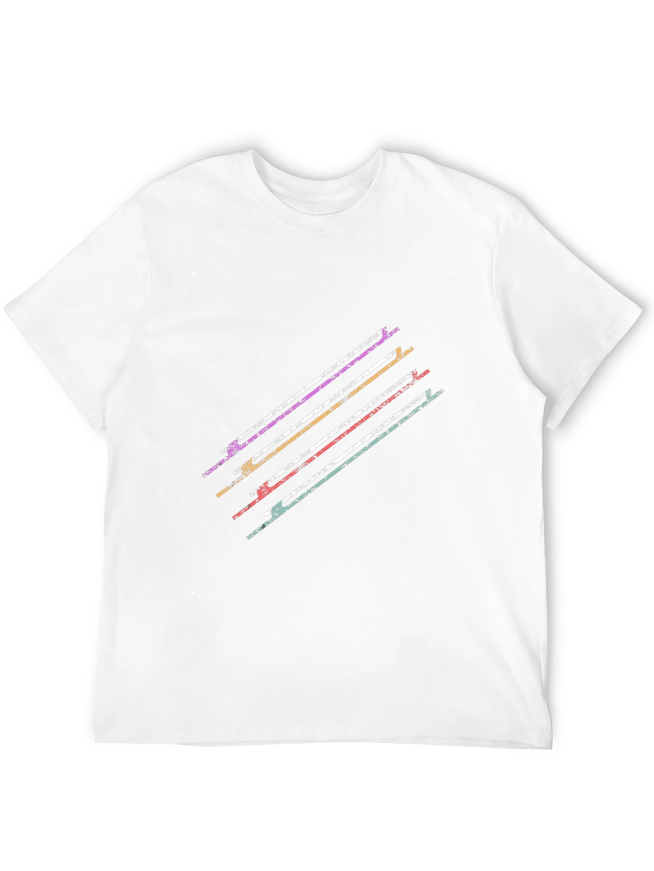 Black Retro Stripe Graphic Black Tee view 12