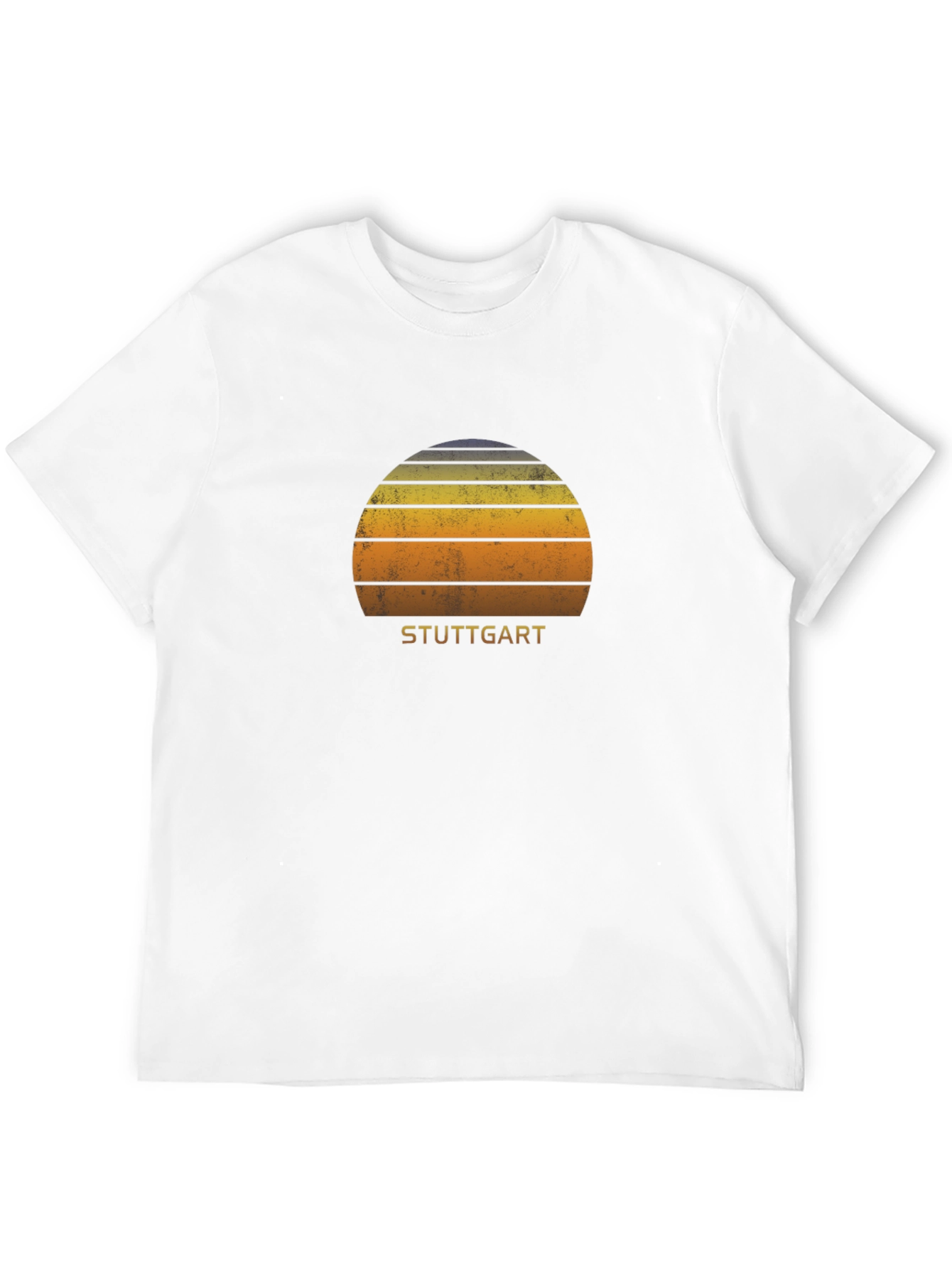Black Stuttgart Sunset Retro T-Shirt view 12