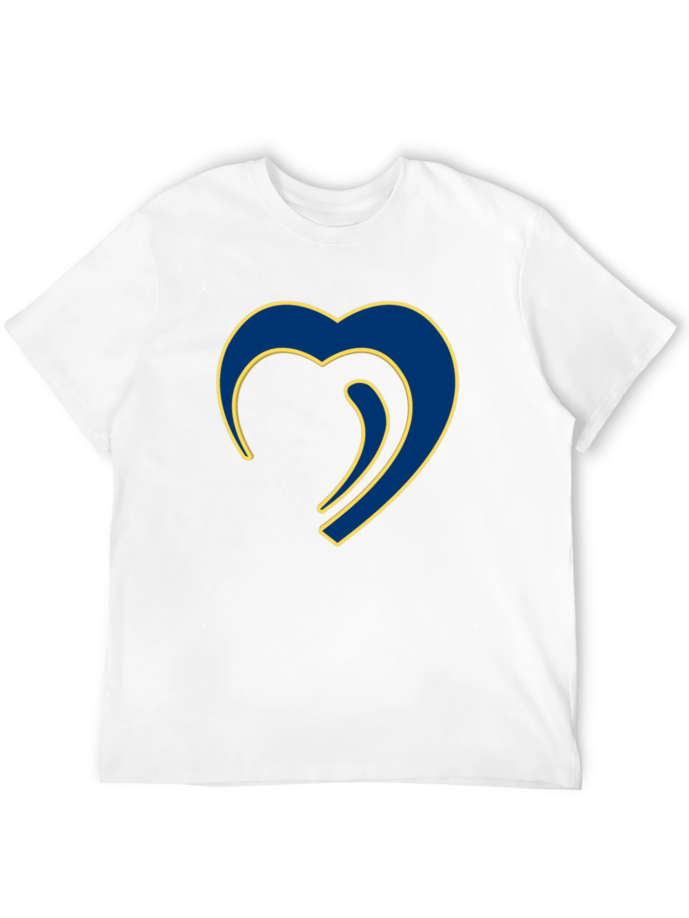 Black Stylish Blue Heart Graphic Black T-Shirt view 12